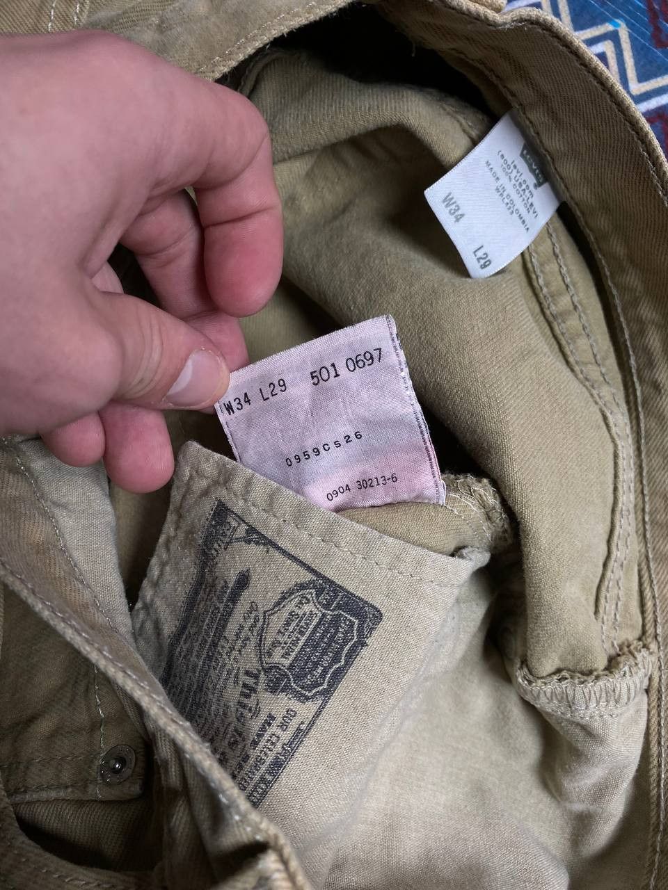 Levi's Y2K Levi's 501 beige jeans pants w34 vintage streetwear Size US 34 / EU 50 - 4 Thumbnail