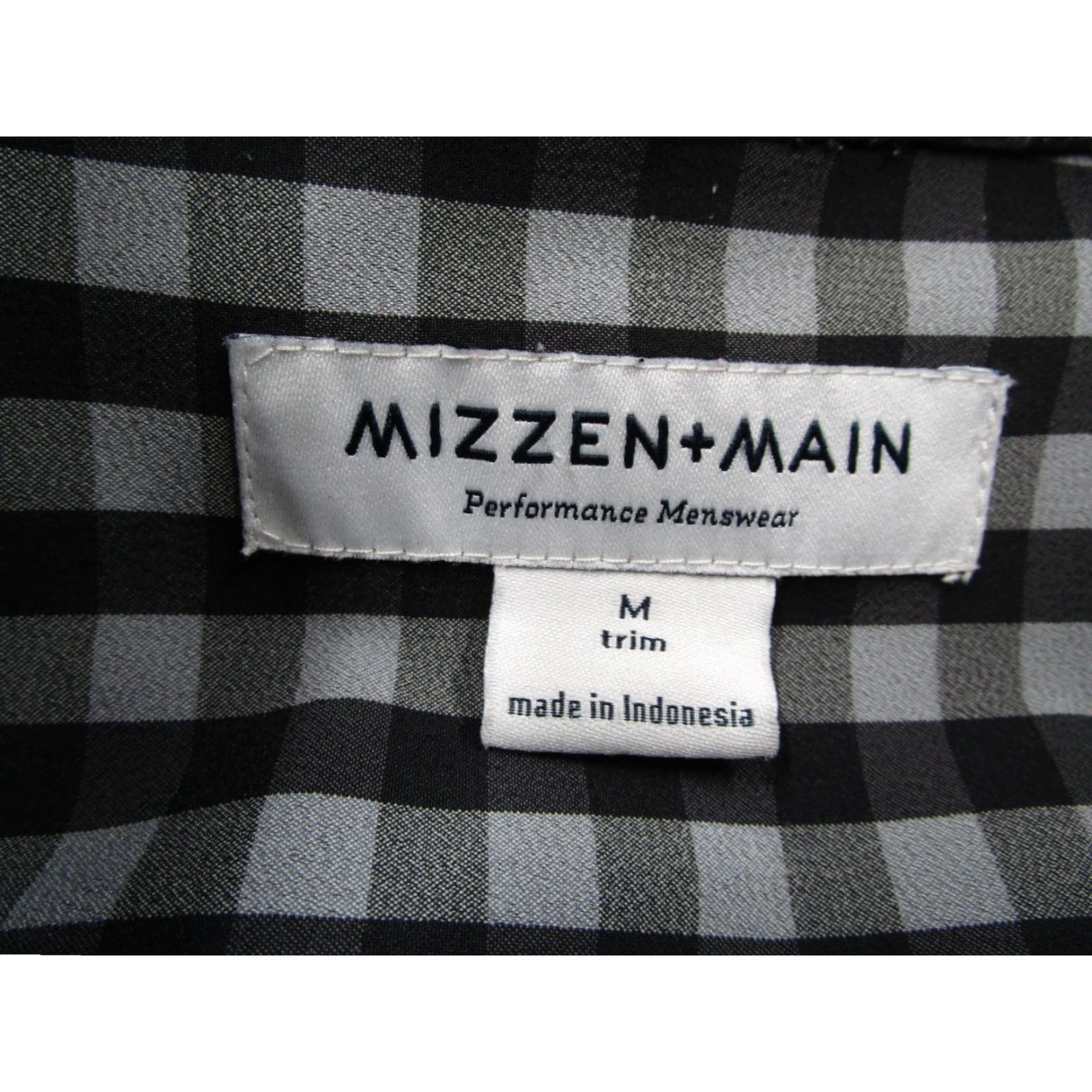 Mizzen+Main Mizzen+Main Shirt Mens M Trim Fit Gray Check Long Sleeve Button Up College? City Preppy Workwear Size US M / EU 48-50 / 2 - 3 Thumbnail