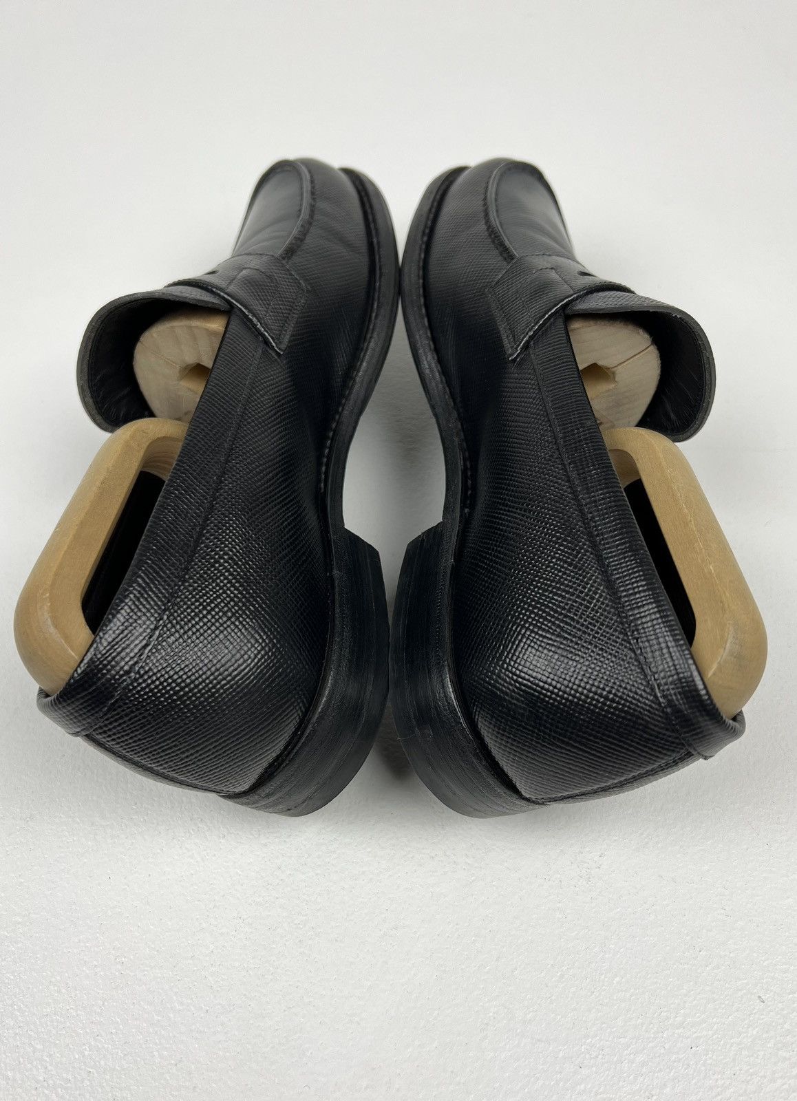 Prada PRADA Loafers Leather Saffiano Penny Shoes FOMS Black Men’s Size US 9.5 / EU 42-43 - 9 Thumbnail