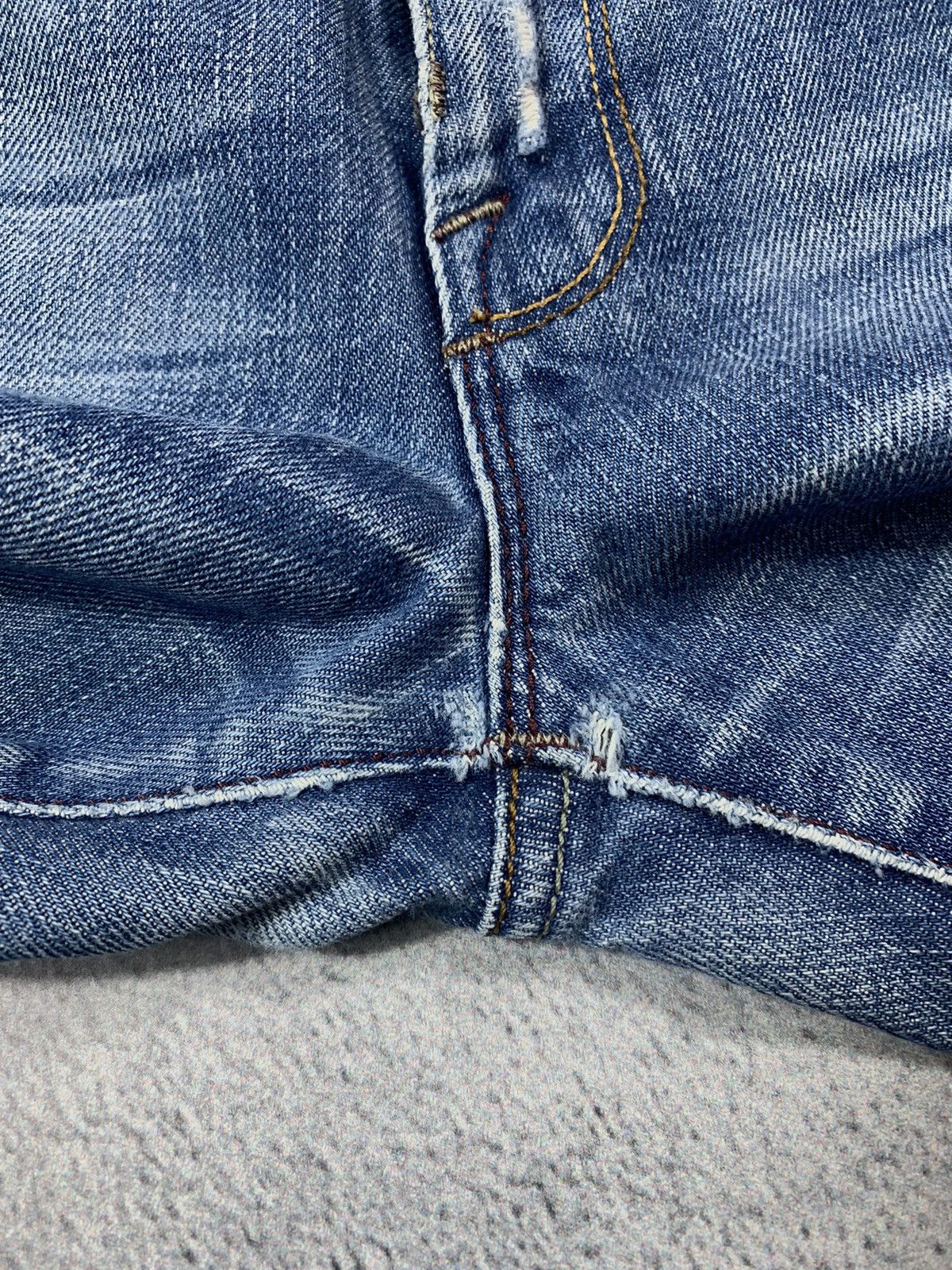 Diesel × Vintage Vintage 90s Diesel low rise faded distressed denim jeans Size 29" - 9 Thumbnail
