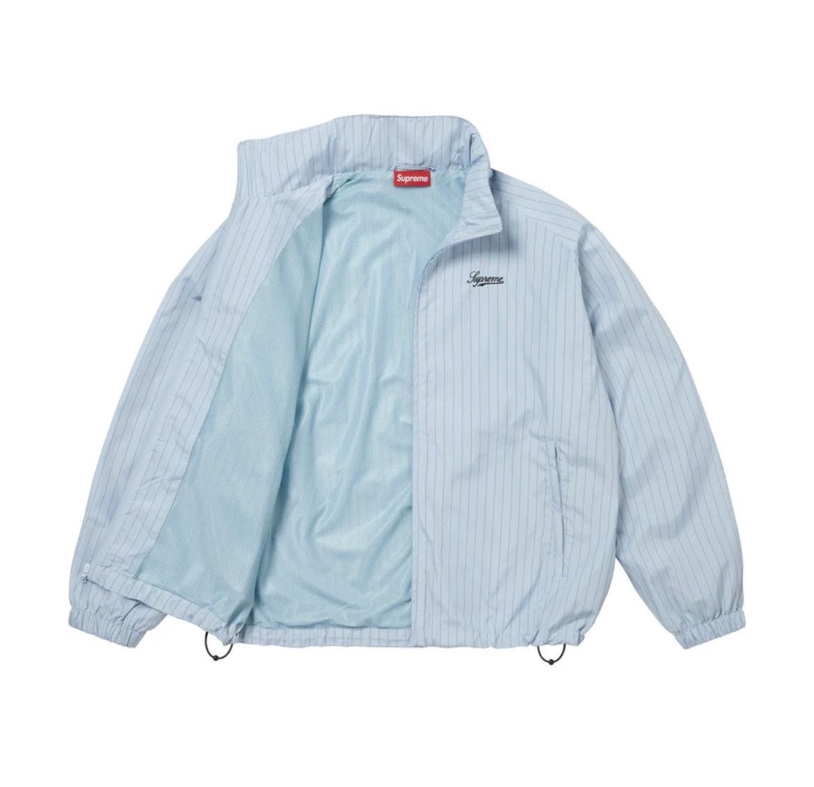 Streetwear × Supreme × Vintage Supreme Reflective Pinstripe Track 