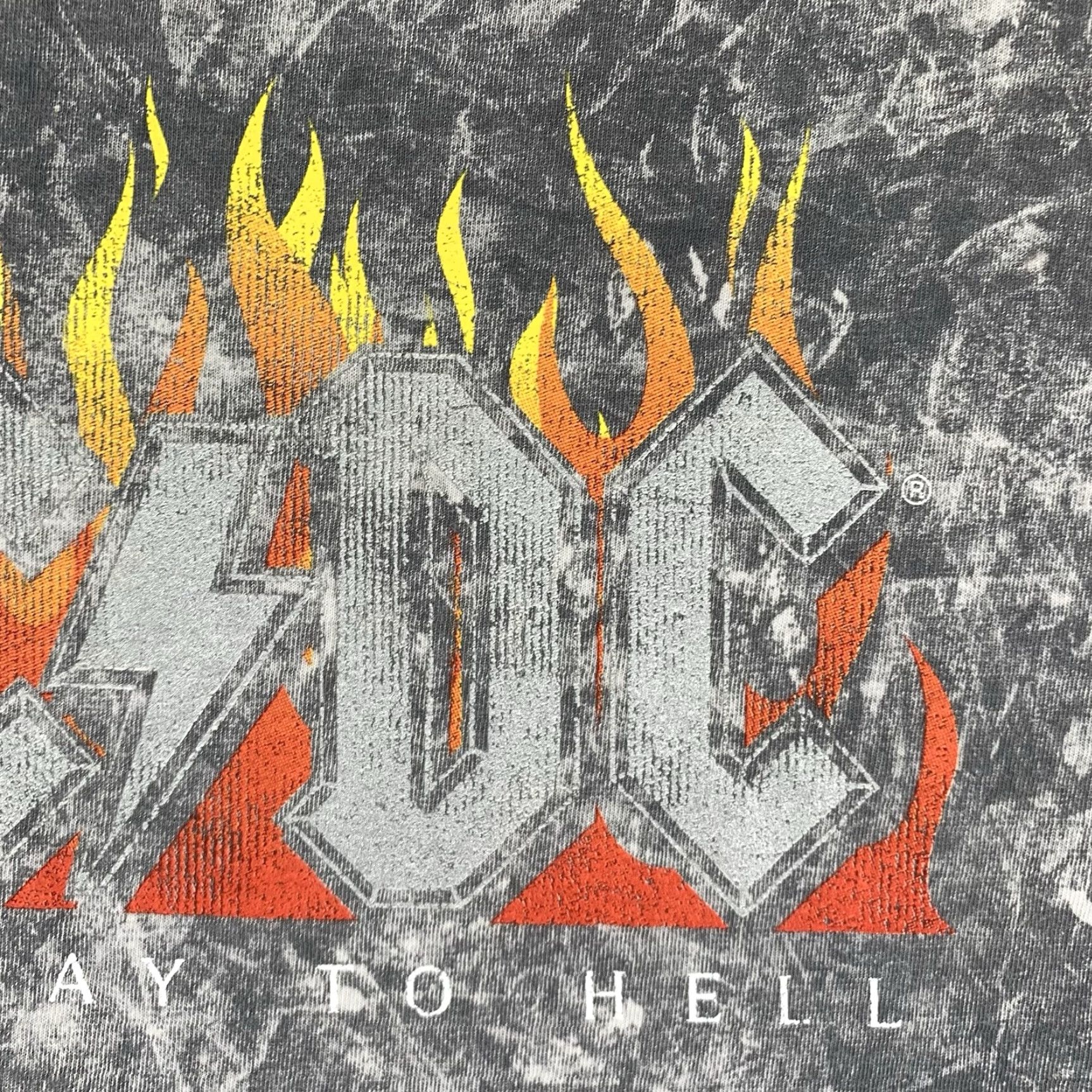 Vintage AC/DC Summer Crop Top Highway To Hell Tie Die Gray Shirt M Unisex Adults Mid Gray Graphic Print T-Shirt 2020s Rock N Roll Tour Men Women Size US M / EU 48-50 / 2 - 6 Thumbnail