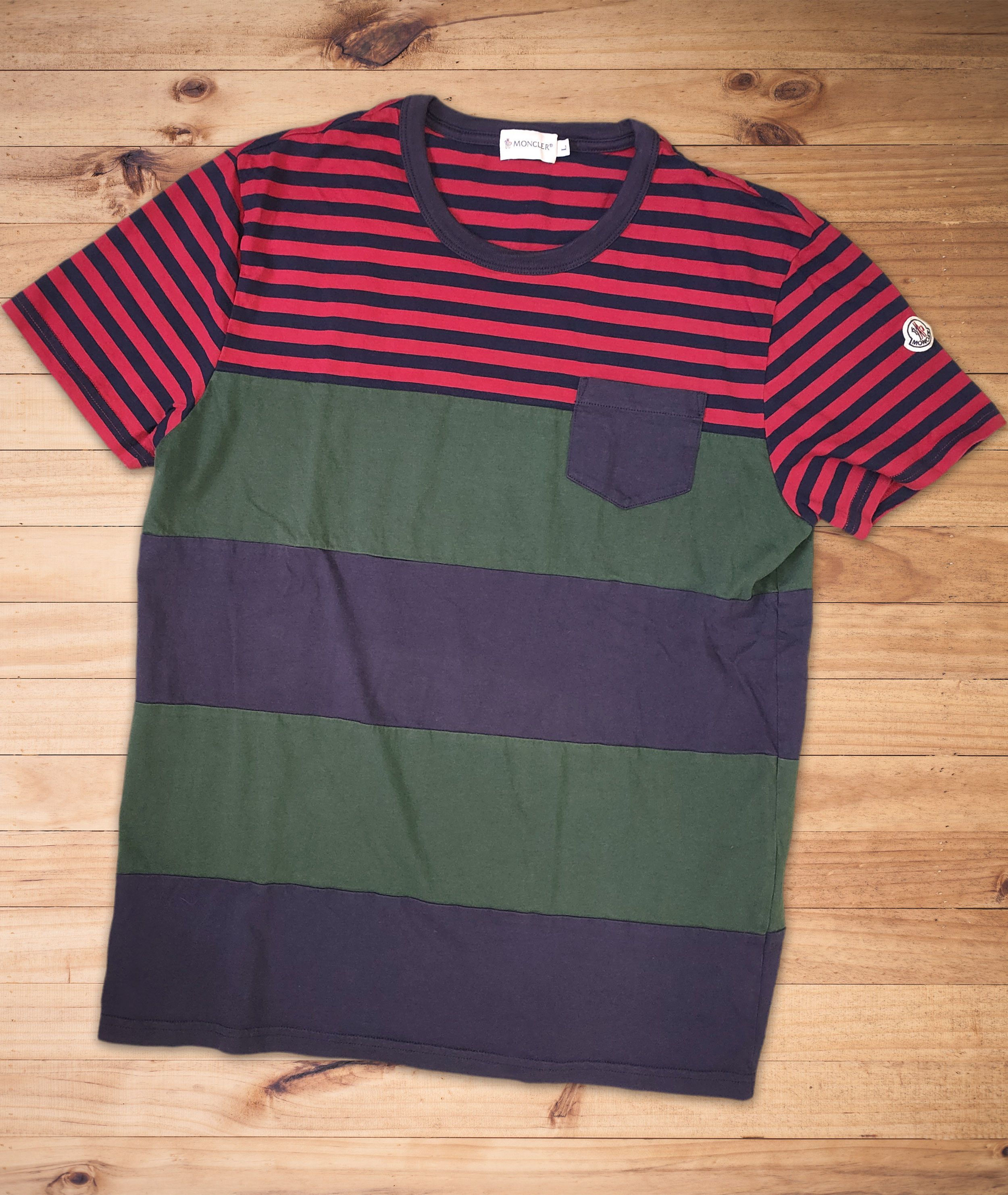 Moncler Stripe Moncler Maglia Tshirt | Grailed