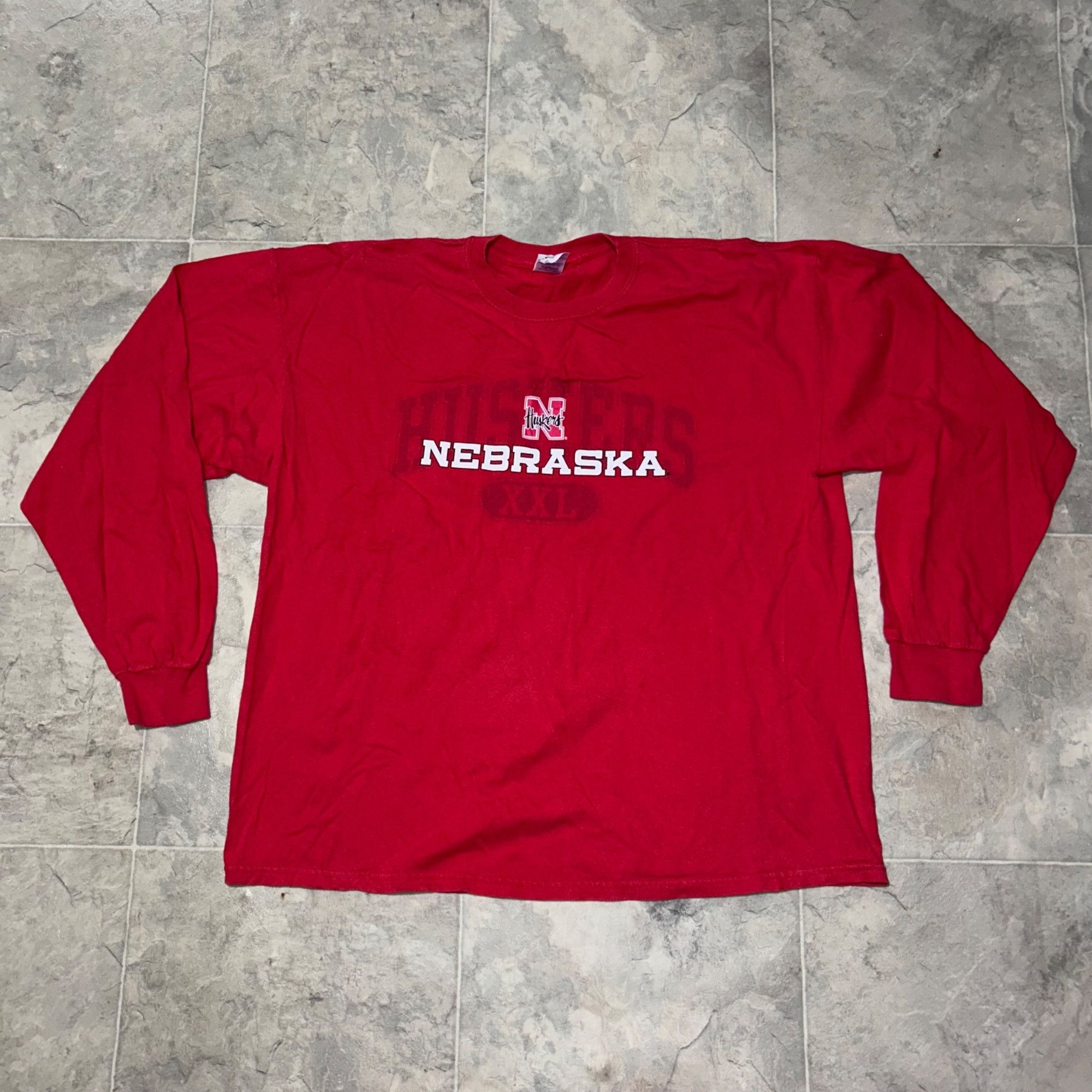 Gildan Vintage/Y2K Style Long Sleeve Nebraska Shirt Size US XXL / EU 58 / 5 - 1 Thumbnail
