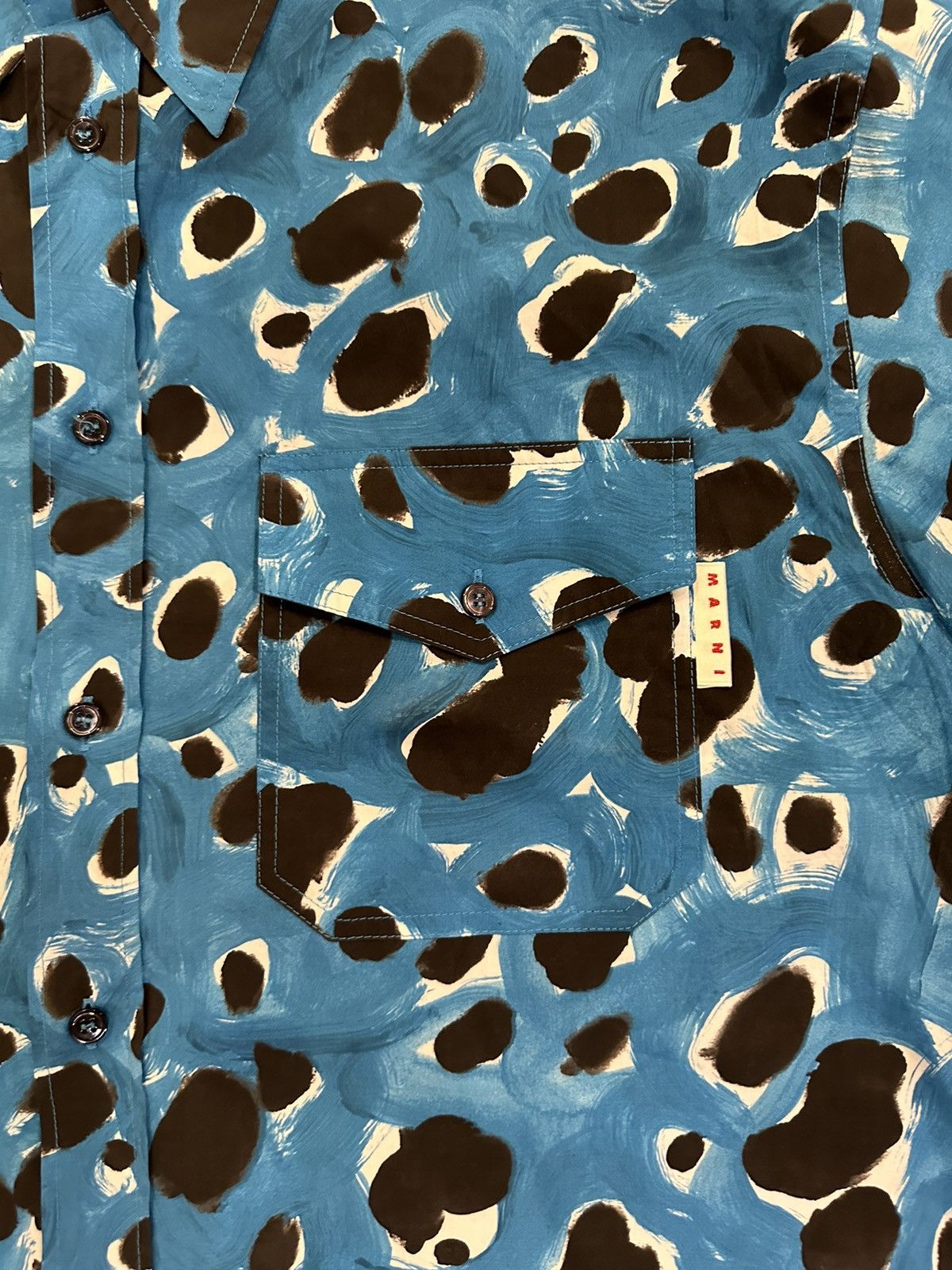 Marni Marni abstract-print cotton shirt size 50 /M Size US M / EU 48-50 / 2 - 4 Thumbnail