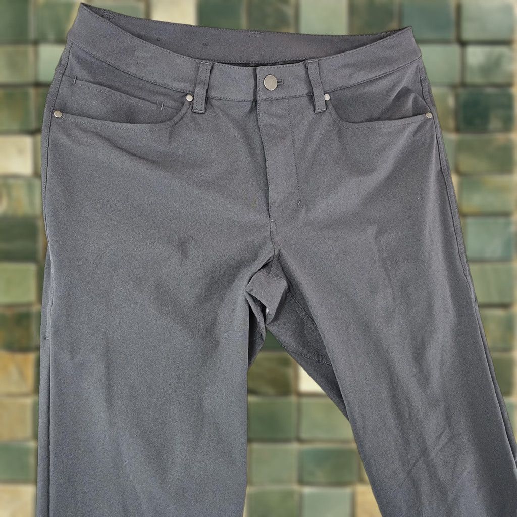 Lululemon Lululemon Mens Pants 31 Charcoal Five Pocket Stretch Chino Casual Work Travel Commuter Shirt? Size US 31 - 1 Thumbnail