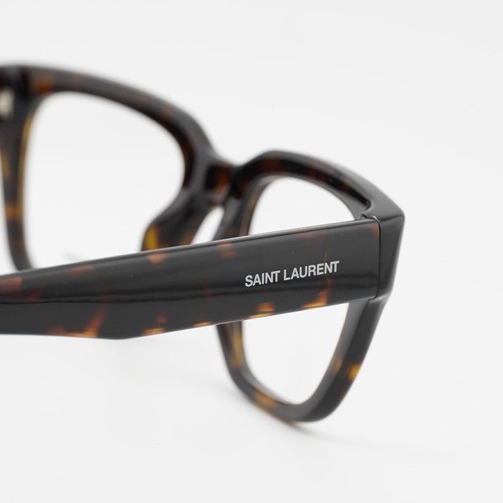 Saint Laurent Paris Saint Laurent SL804 002 Eyeglasses Havana 51mm Square Frame Size ONE SIZE - 6 Thumbnail