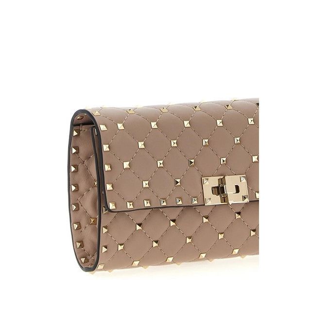 Valentino VALENTINO GARAVANI Rockstud Spike $2290 Poudre Leather Cross Size ONE SIZE - 3 Thumbnail