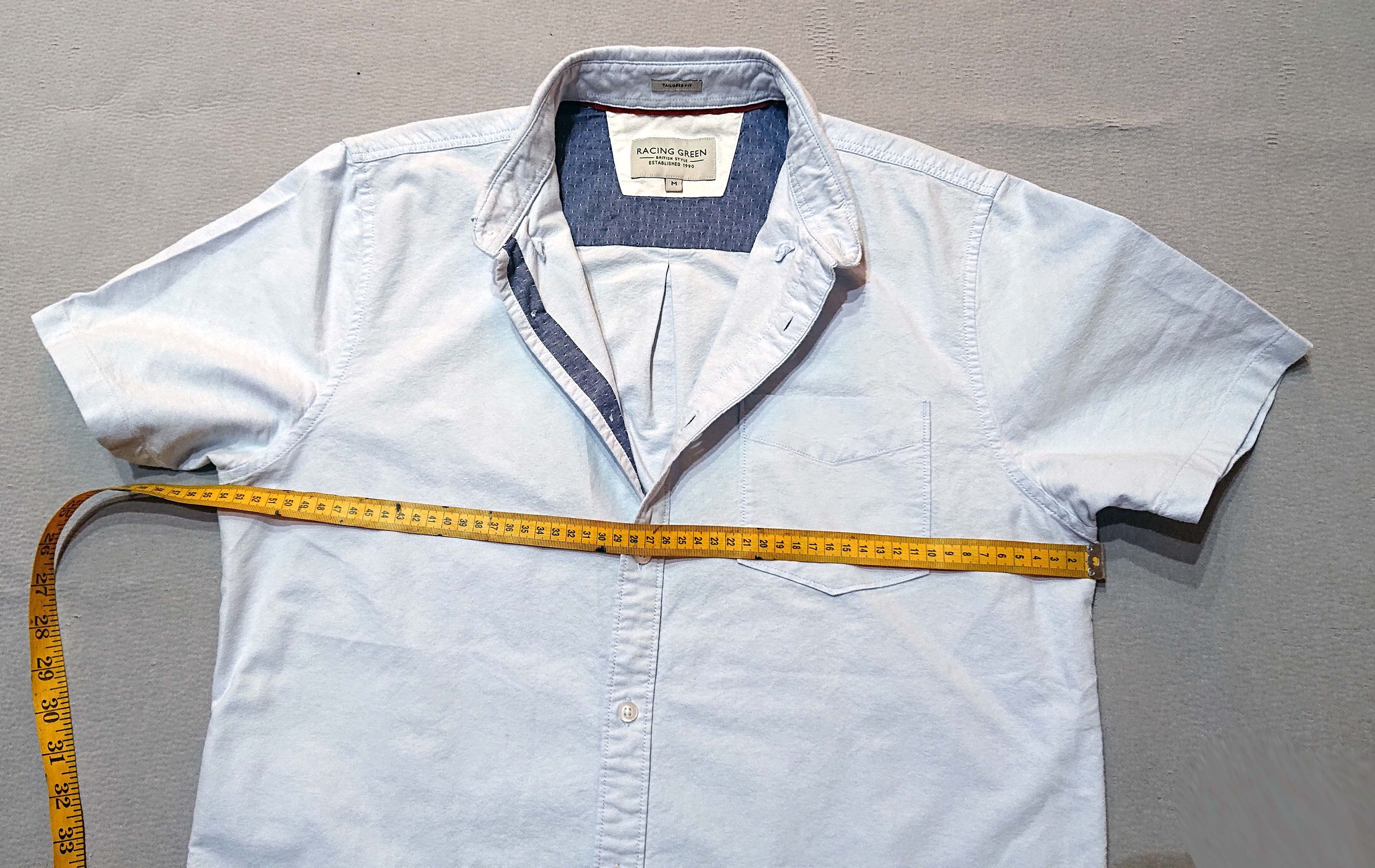 Other Racing Green Mens Short Sleeves Shirt Cotton Tailored Fit Size US M / EU 48-50 / 2 - 7 Thumbnail