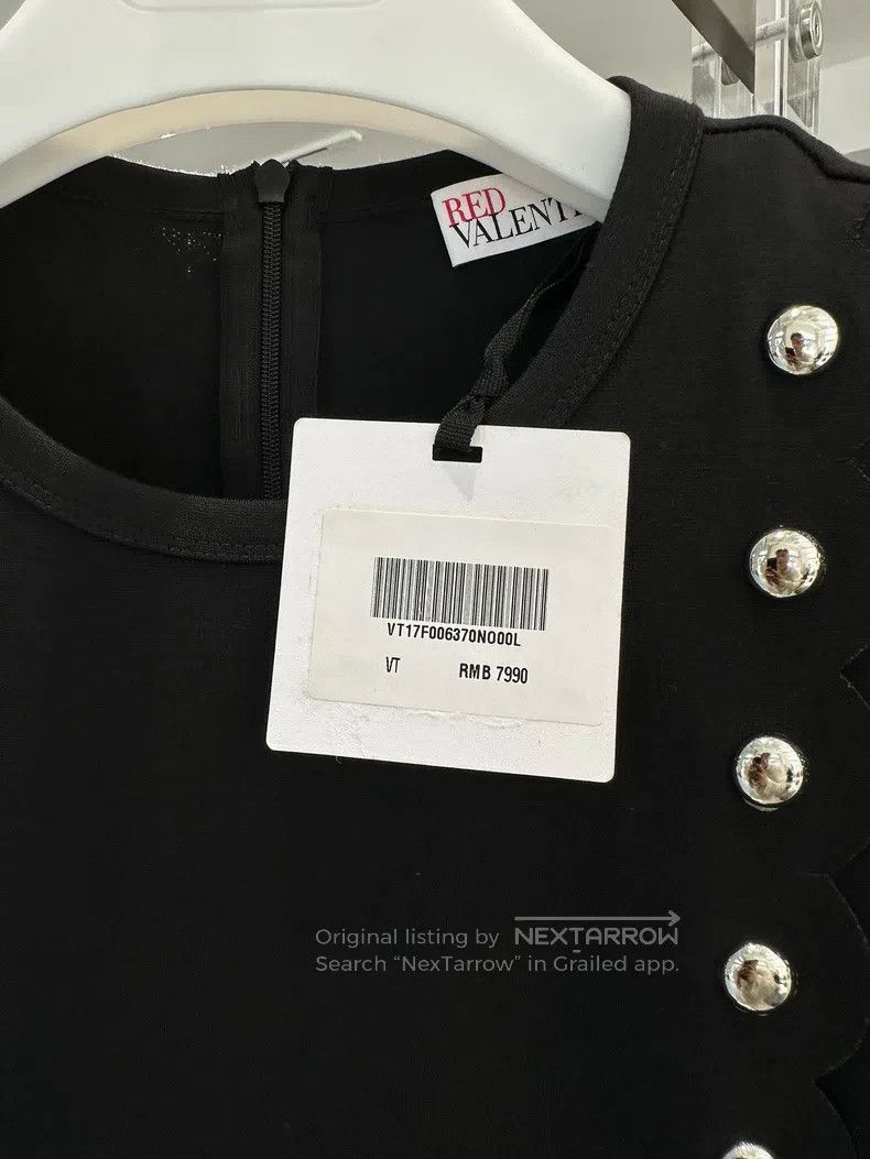 Valentino Valentino Black dress with double-breasted design Size L / US 10 / IT 46 - 2 Thumbnail
