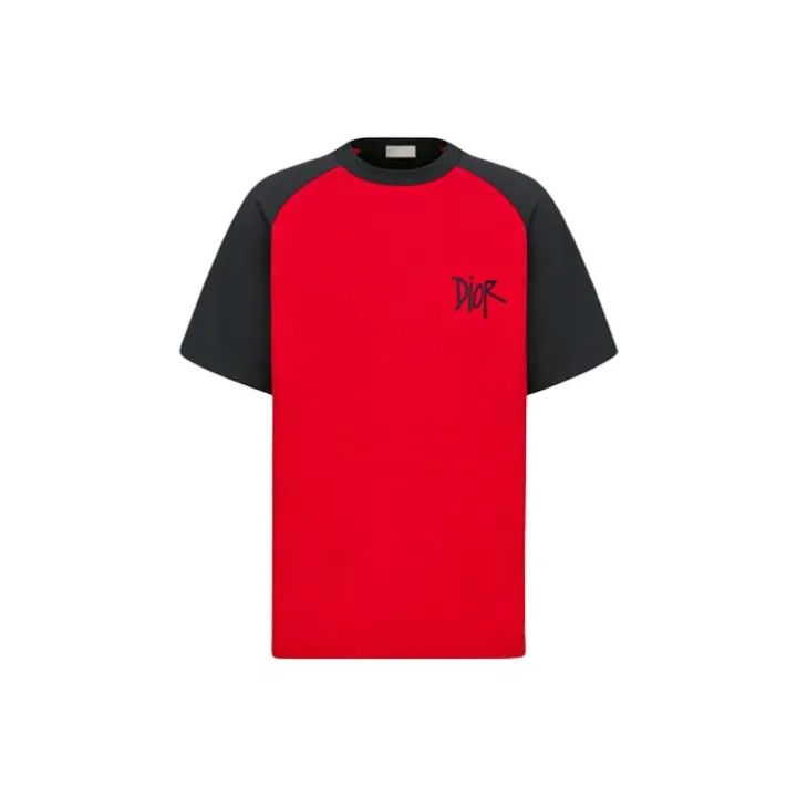 Dior Red Double-Sided Short Sleeve T-Shirt 0079