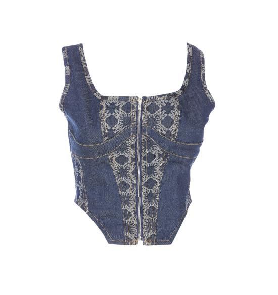 Amiri AMIRI Women Tops DNBU1012 INDIGO Blue Size S / US 4 / IT 40 - 1 Thumbnail