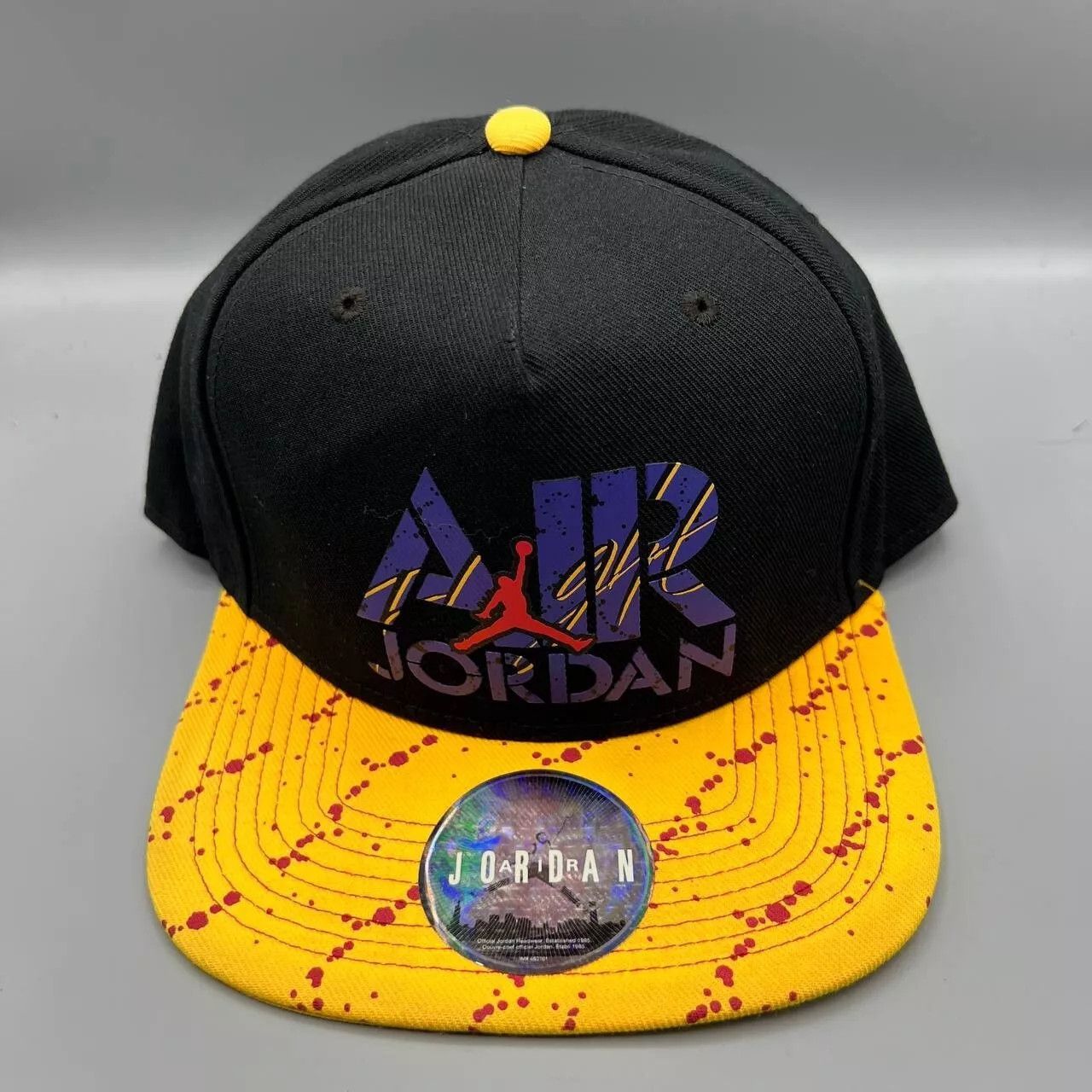 Jordan Brand Air Jordan Flight Hat Men Black Yellow Jumpman Snap Back Cap Size ONE SIZE - 1 Thumbnail