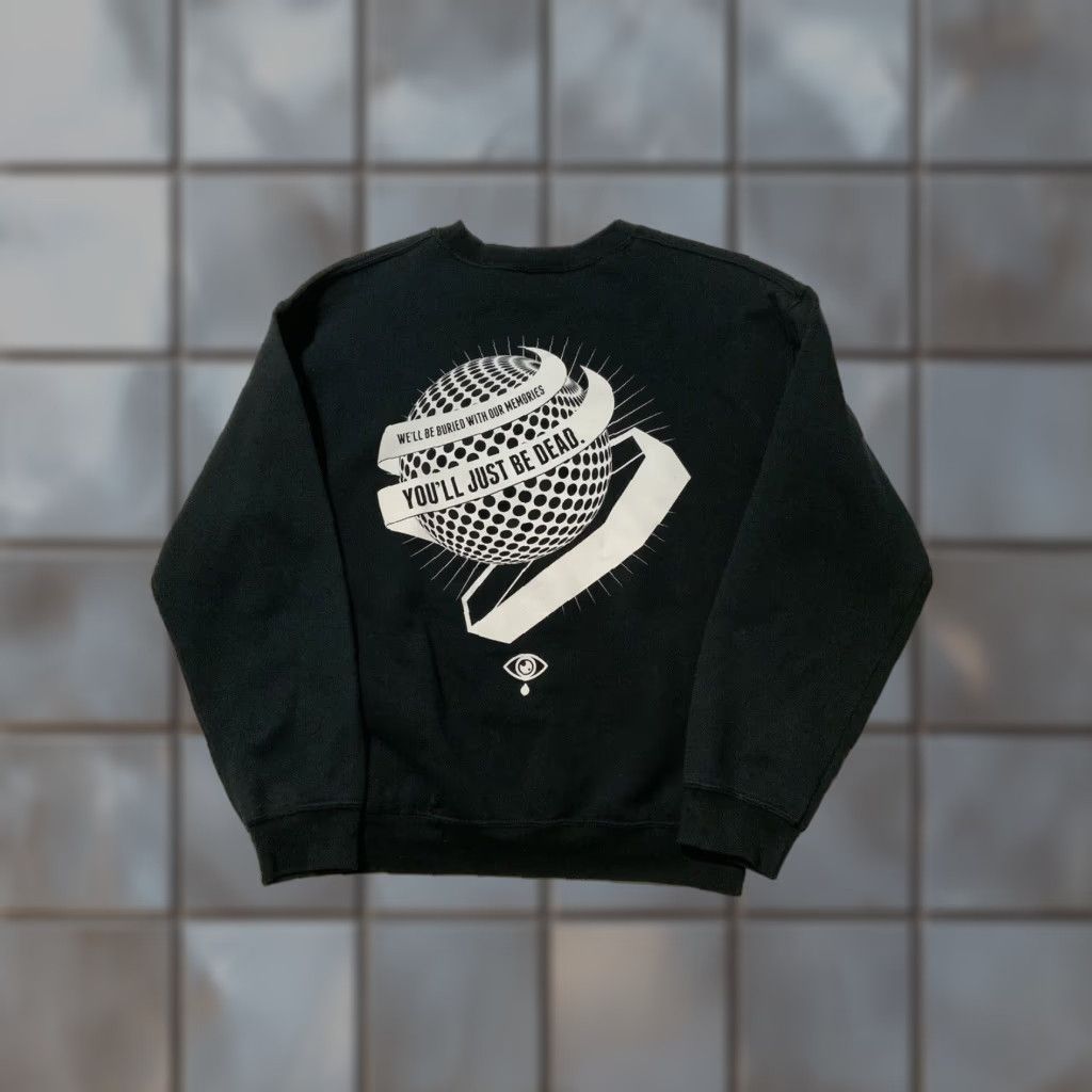 Gildan The Ghost Inside Outlive Get What You Give Metalcore Band Crewneck Sweatshirt Mens M Black MD Size US M / EU 48-50 / 2 - 1 Thumbnail