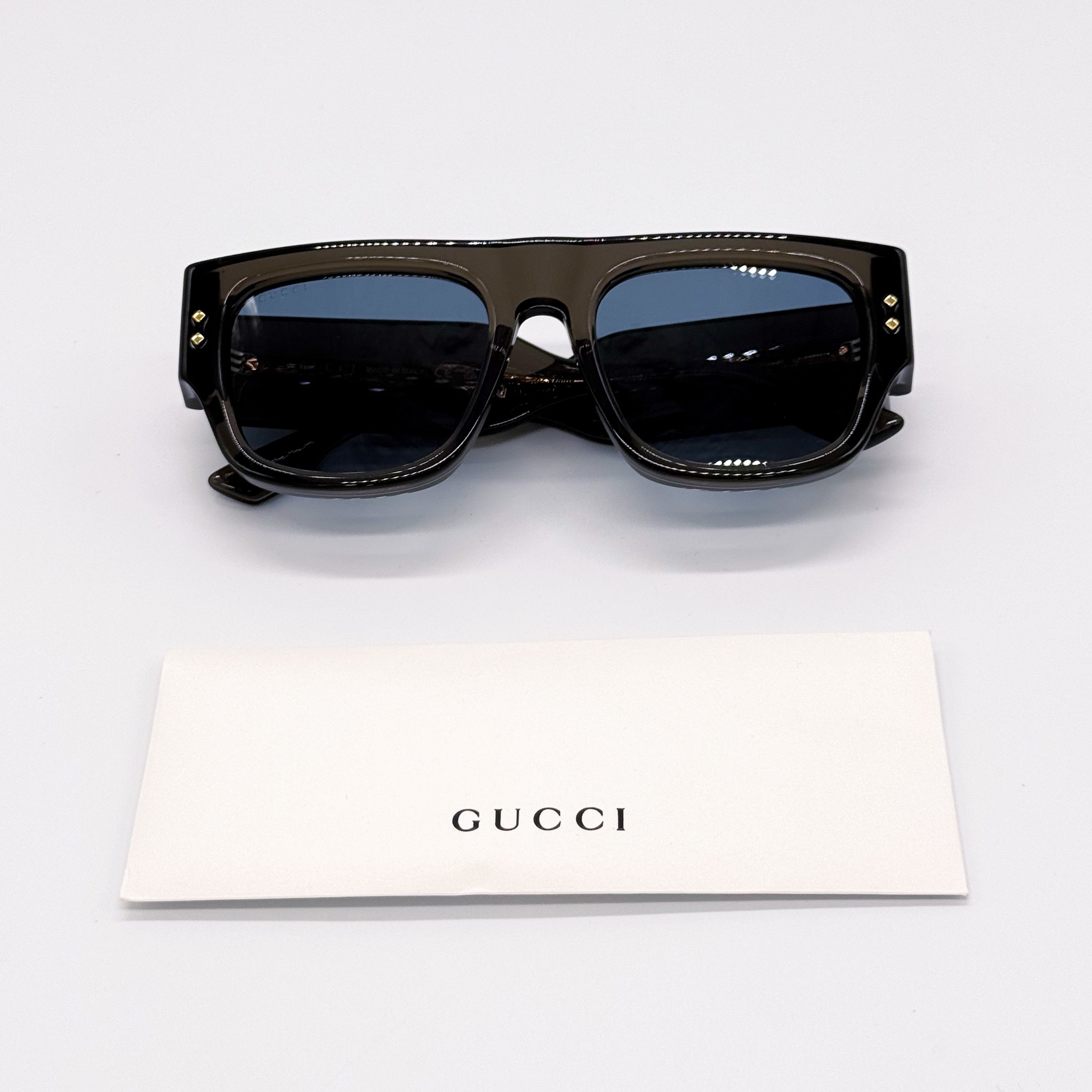 Gucci NEW AUTHENTIC GG1262S 003 GUCCI UNISEX SHIELD SUNGLASSES Size ONE SIZE - 13 Thumbnail