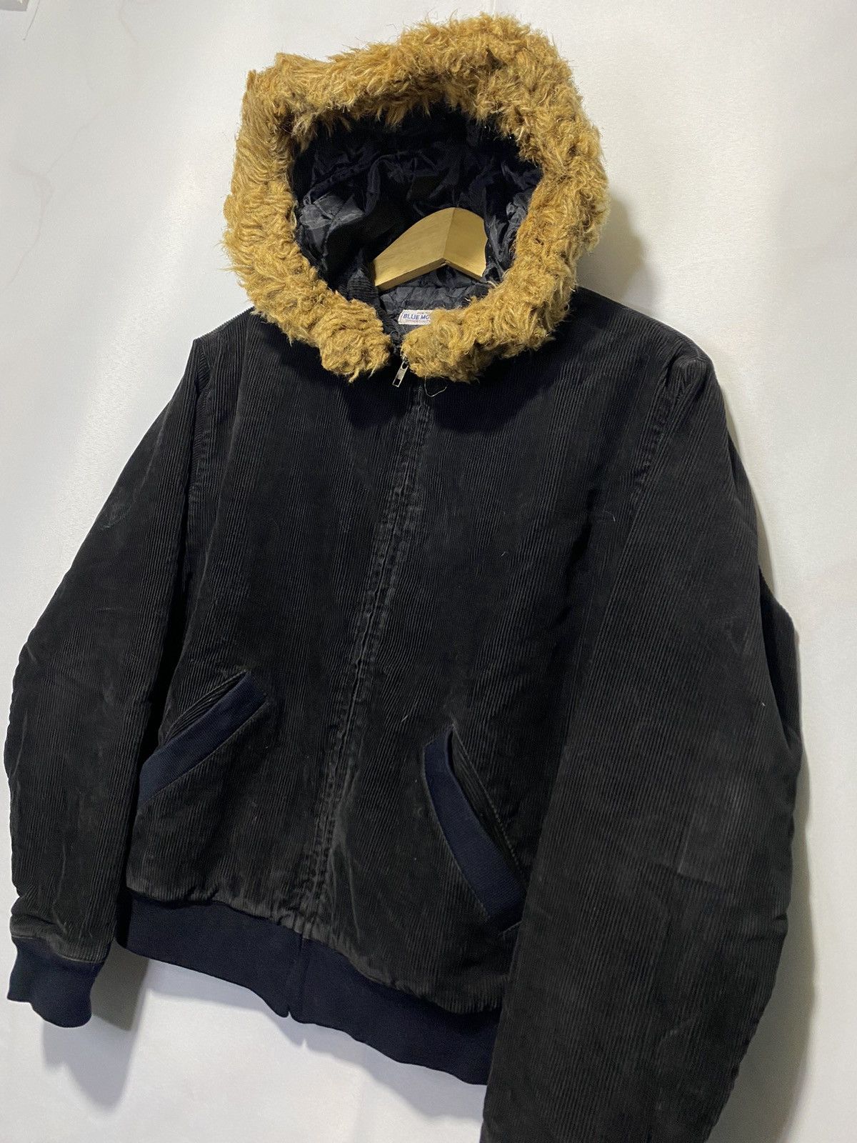 If Six Was Nine × Japanese Brand × Le Grande Bleu (L.G.B.) Blue Moon Blue Corduroy fur hoodie Size US M / EU 48-50 / 2 - 1 Thumbnail