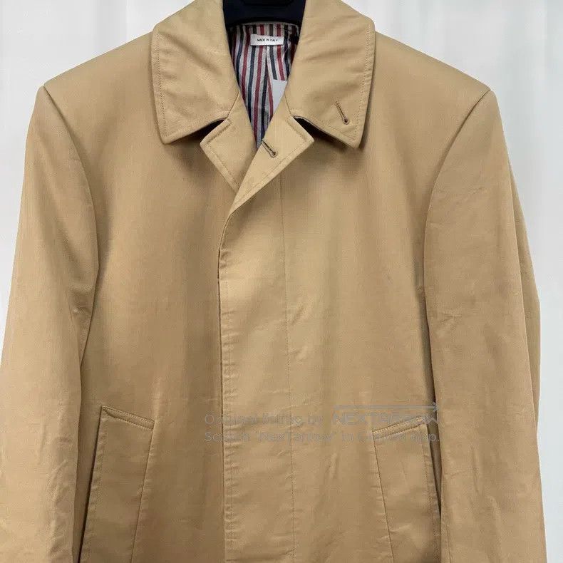 Thom Browne Thom Browne Khaki Striped Windbreaker Jacket Size US XS / EU 42 / 0 - 3 Thumbnail