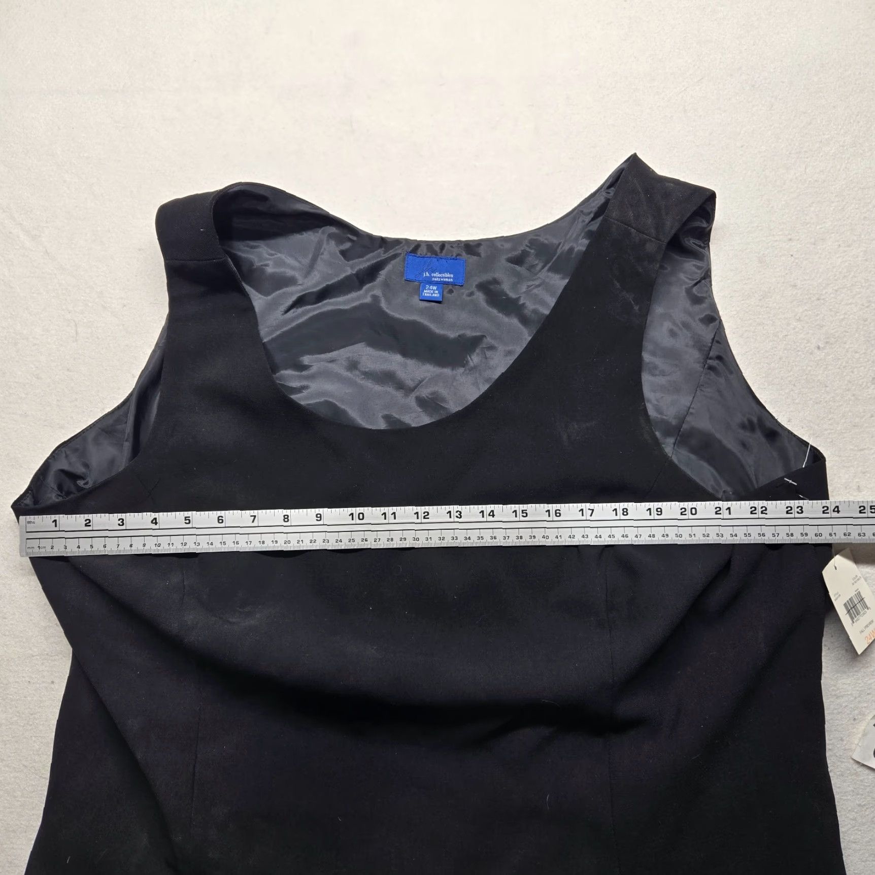 Vintage JH Collectibles Vest Women 24W Black Solid Sleeveless Casual Vintage No Size 4XL / US 24-26 - 6 Thumbnail