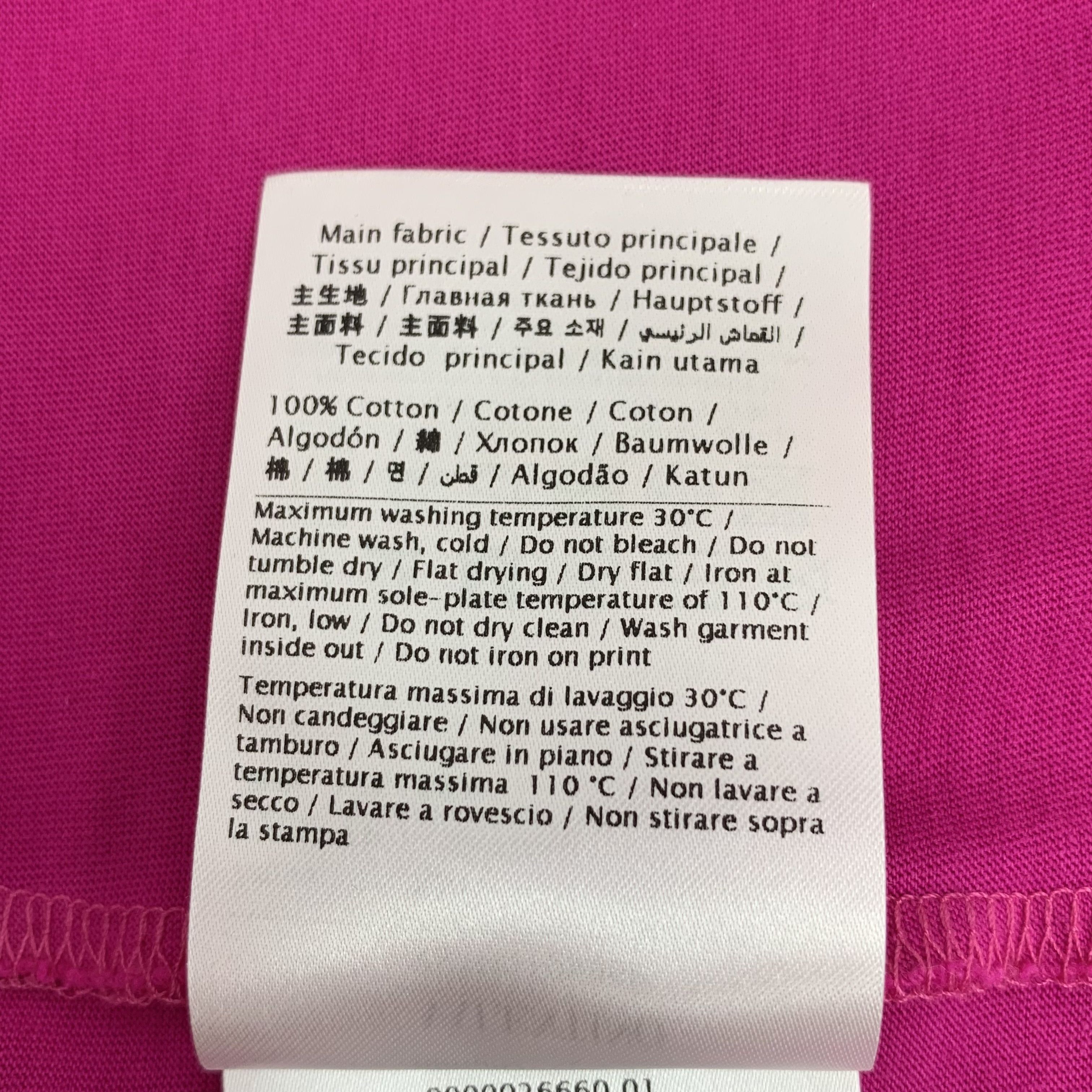 Valentino Valentino Pink Logo Print Cotton Crewneck T-Shirt (XS) Size XS / US 0-2 / IT 36-38 - 3 Thumbnail