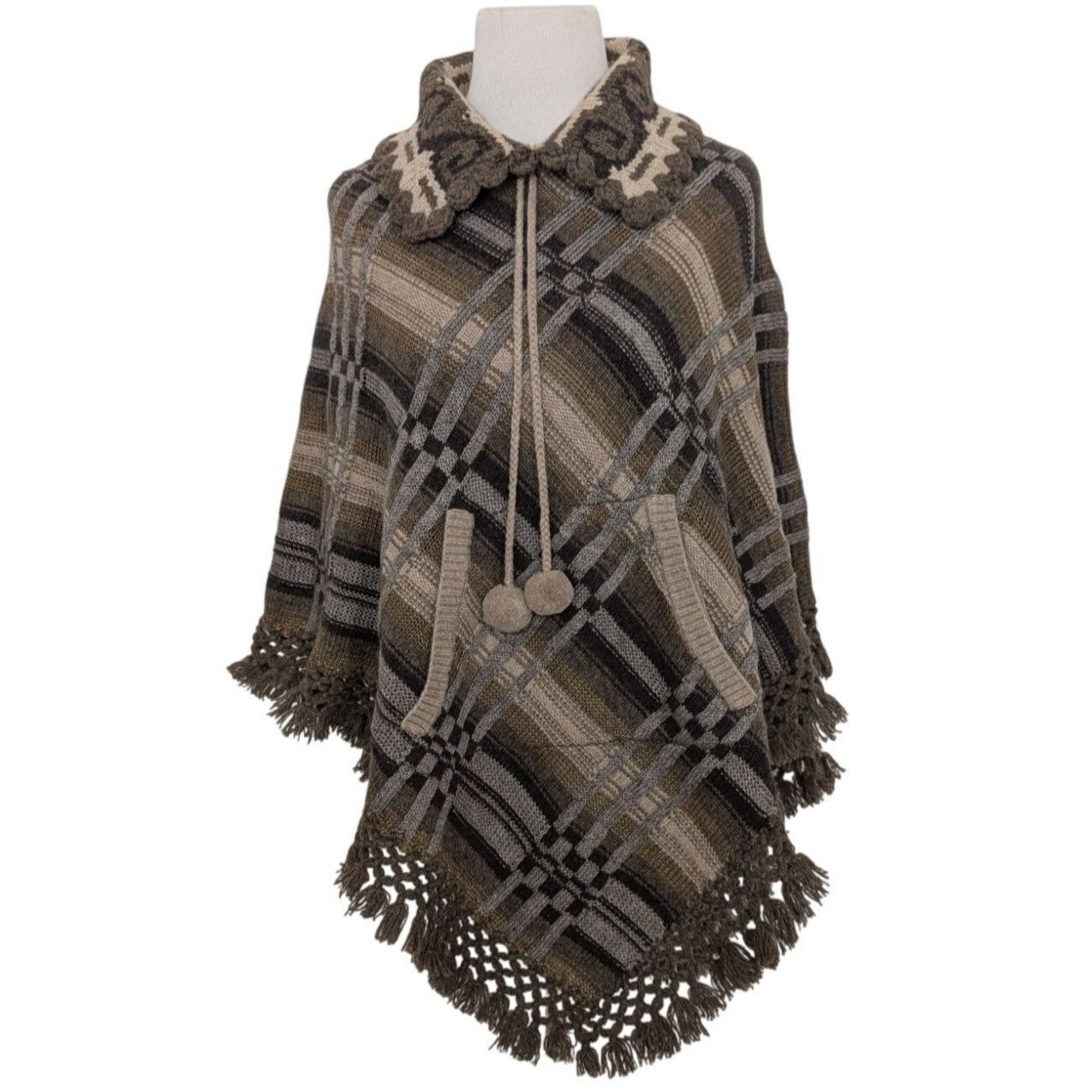 Ralph Lauren NEW RRL Ralph Ralph Lauren Plaid Jacquard Poncho Womens Size Size S / US 4 / IT 40 - 1 Thumbnail