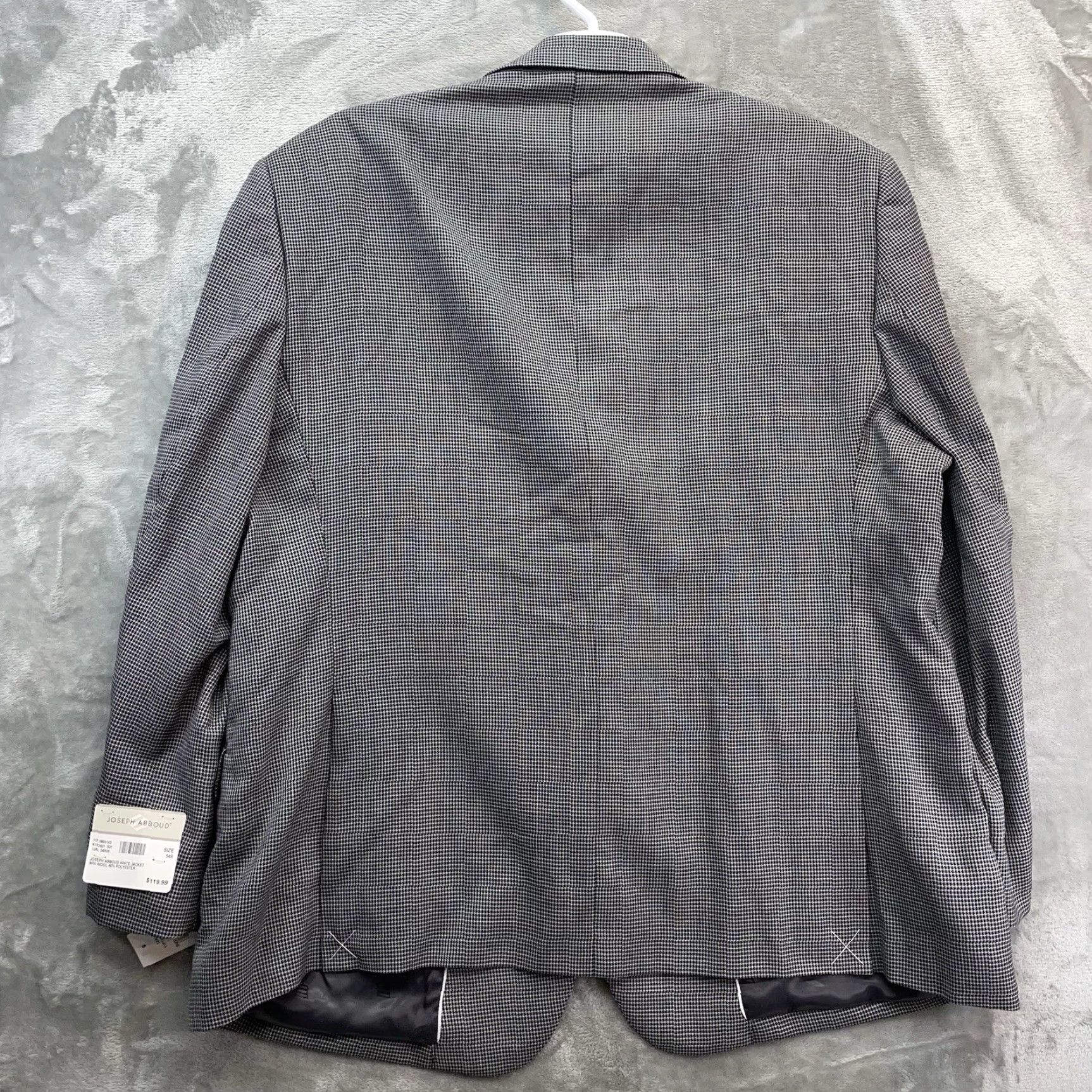 Joseph Abboud Joseph Abboud Blazer Mens 54R Sport Coat Casual Jacket Two-Button Wool Polyester Geometric Notch Lapel Regular Size 54R - 3 Thumbnail