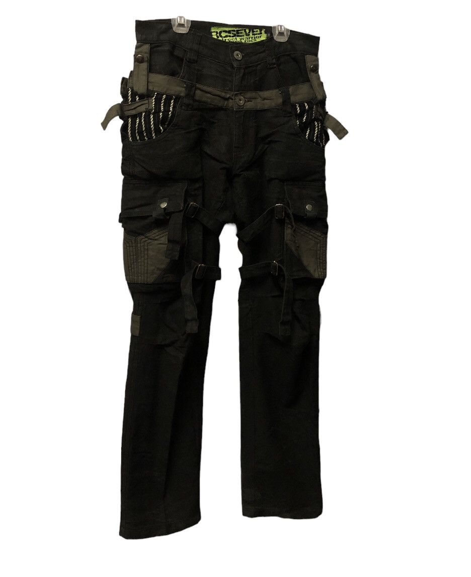 If Six Was Nine × Japanese Brand × Le Grande Bleu (L.G.B.) BLUE INC BONDAGE PANT MULTI POCKET CARGO STYLE DOUBLE WAIST Size US 30 / EU 46 - 16 Thumbnail