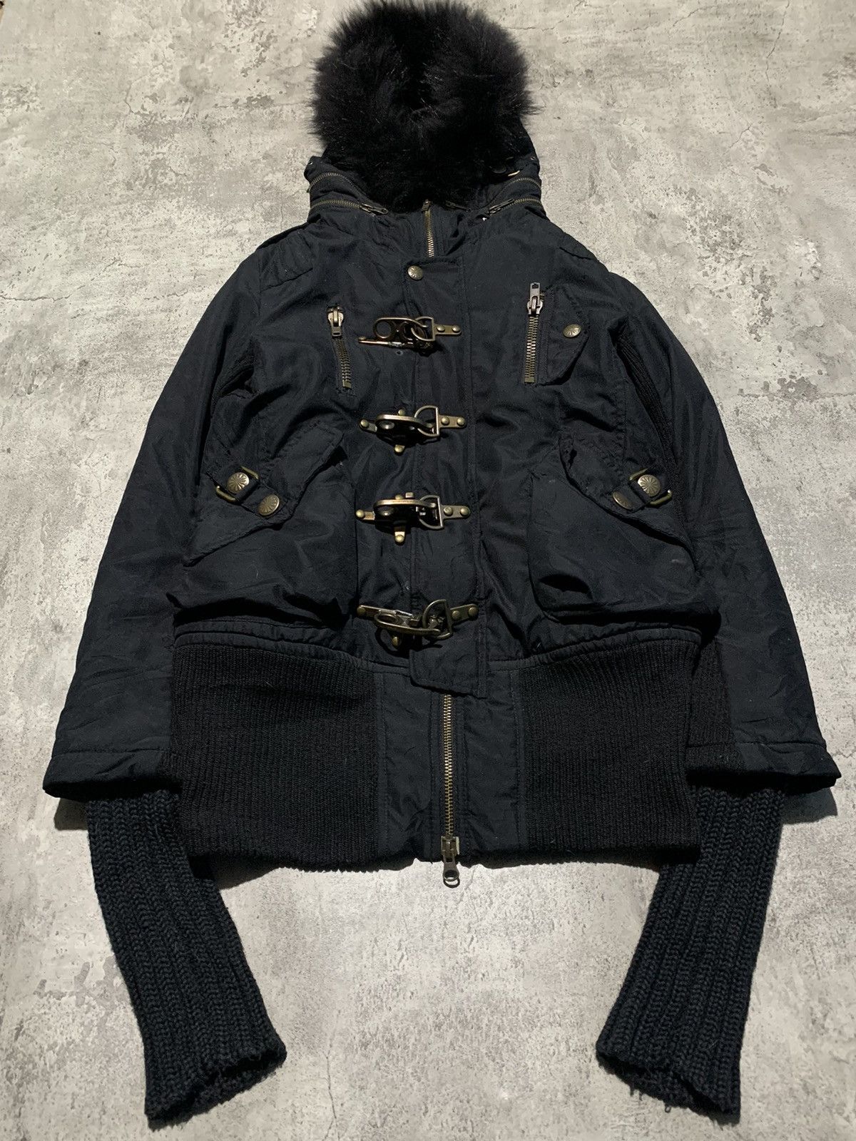 If Six Was Nine SLY JAPAN multi zipper convertible punk raccoon fur jacket Size US S / EU 44-46 / 1 - 2 Thumbnail