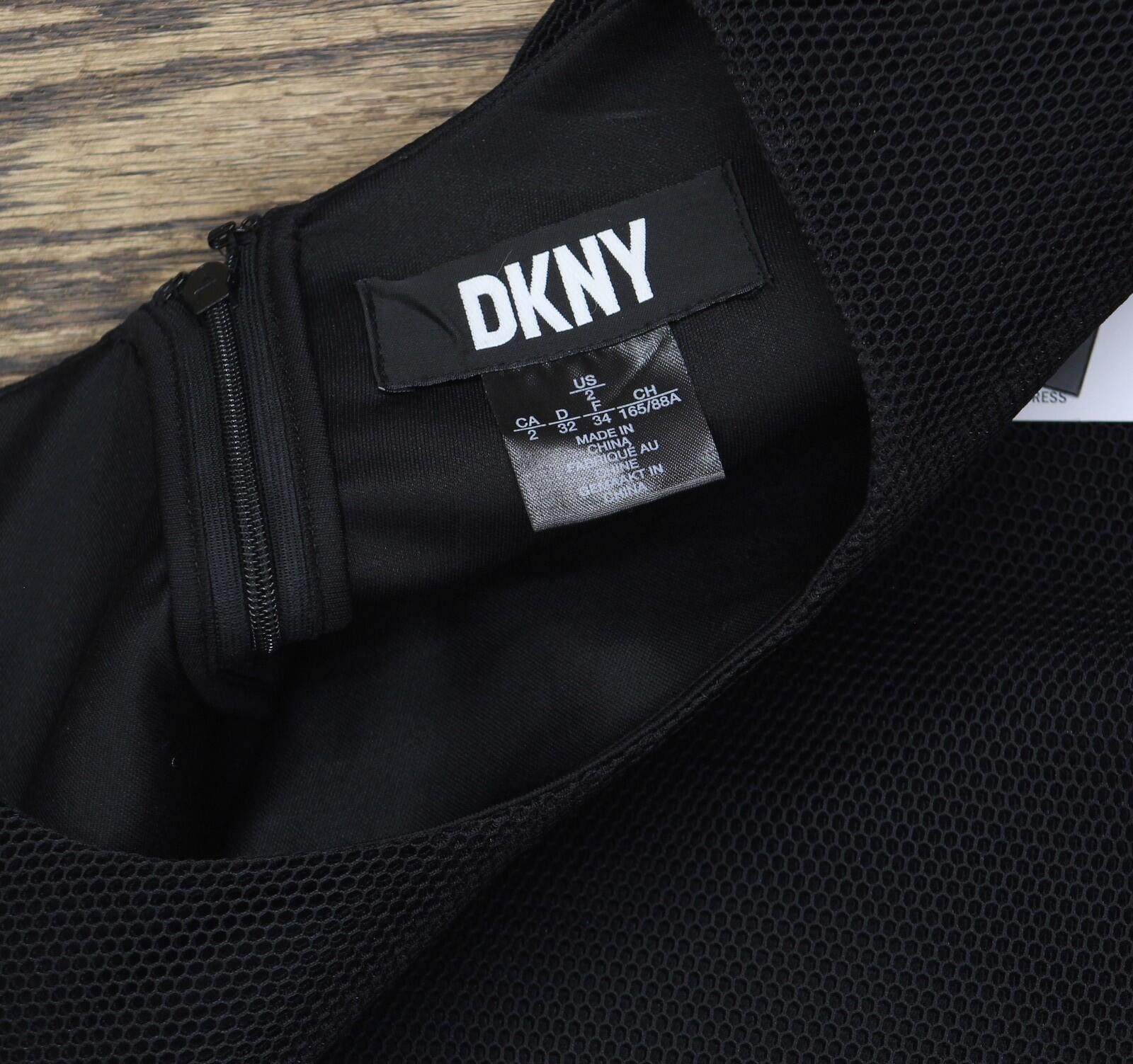 DKNY Nwt Dkny Sleeveless Fit Flare A-line Dress Black / Ivory 2 Size XS / US 0-2 / IT 36-38 - 4 Thumbnail