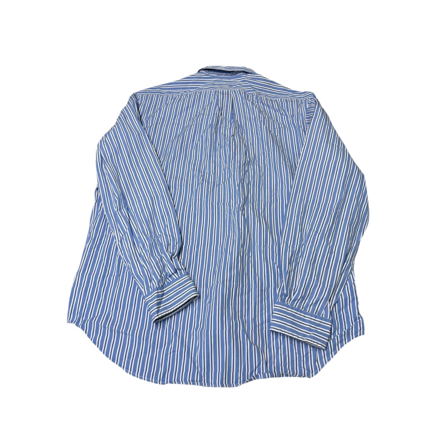 Ralph Lauren VINTAGE Ralph Lauren Striped Button-Down Shirt Men L Blue White Stripes Classic Fit Size US L / EU 52-54 / 3 - 6 Thumbnail