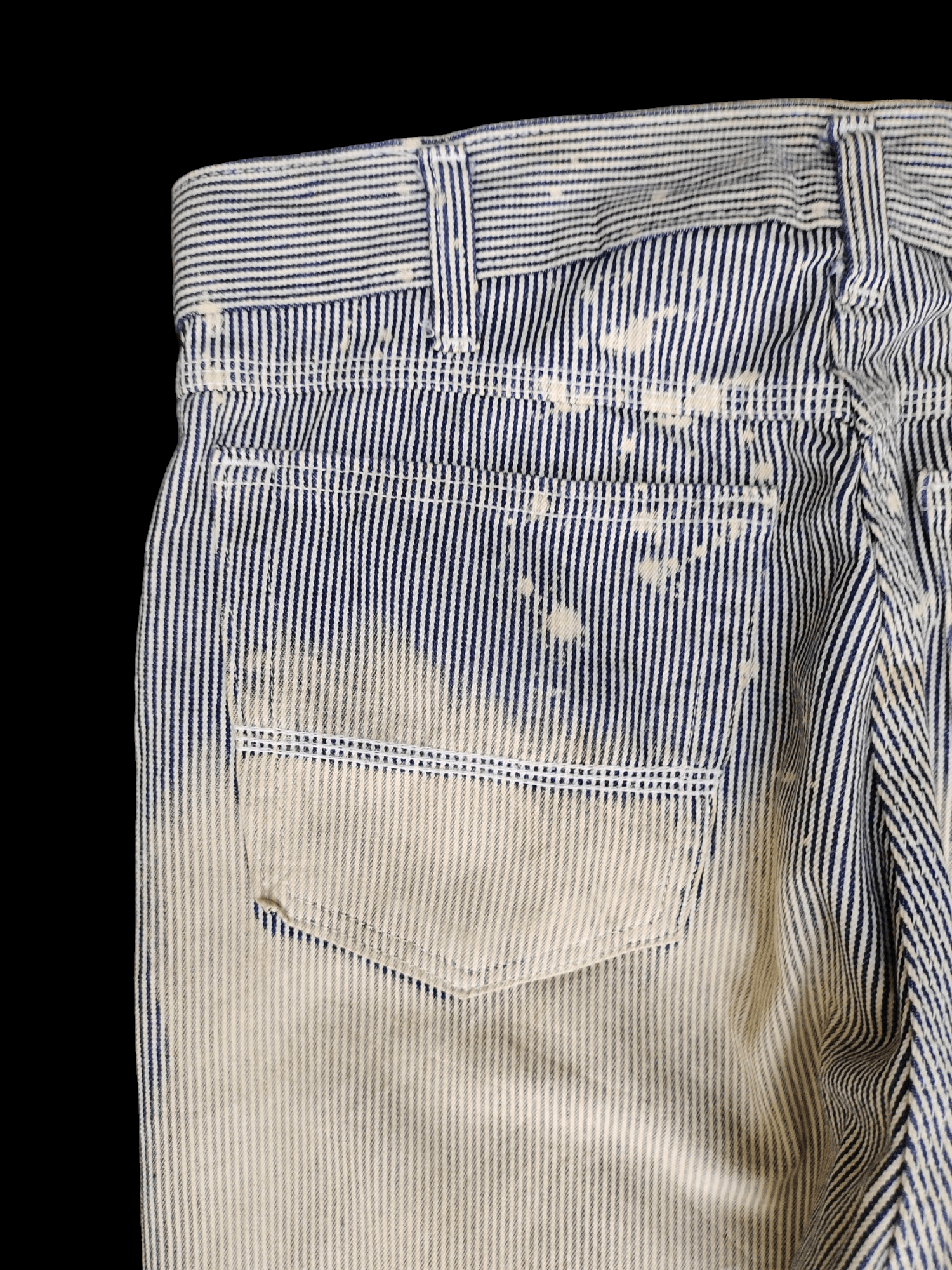 Pointer 1990s Pointer Hickory Striped Faded Distress Denim Pants Size US 32 / EU 48 - 13 Thumbnail