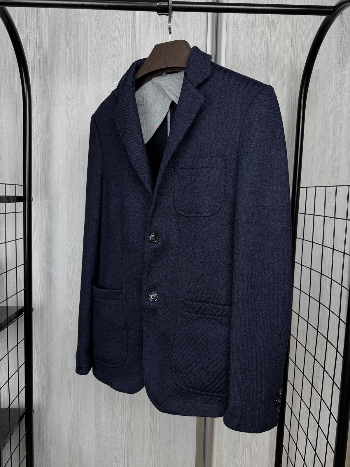 Woolrich Woolen Mills WOOLRICH JOHN RICH & BROS Blazer Mens MEDIUM Half Lined Blue Size 40R - 6 Thumbnail
