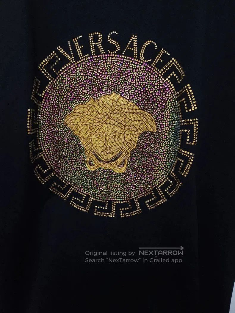Versace Versace Crystal Embellished Short Sleeve Tee . Size M / US 6-8 / IT 42-44 - 3 Thumbnail