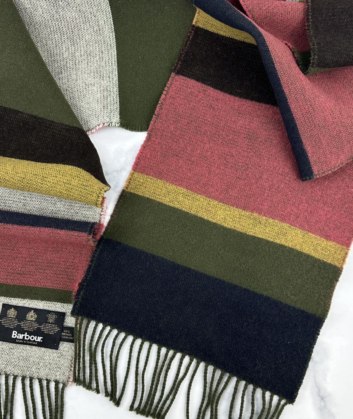 Barbour Barbour 100% Lambswool Scarf Multicolour Made in Scotland Size ONE SIZE - 3 Thumbnail