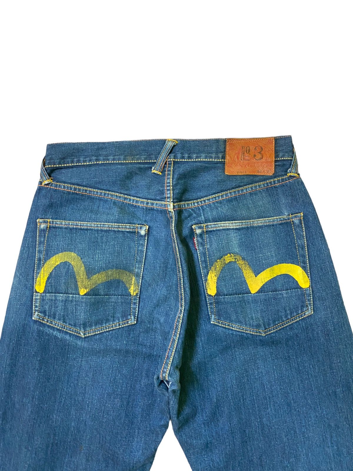 Evisu Evisu Yellow Daicock Denim Jeans Size US 30 / EU 46 - 10 Thumbnail