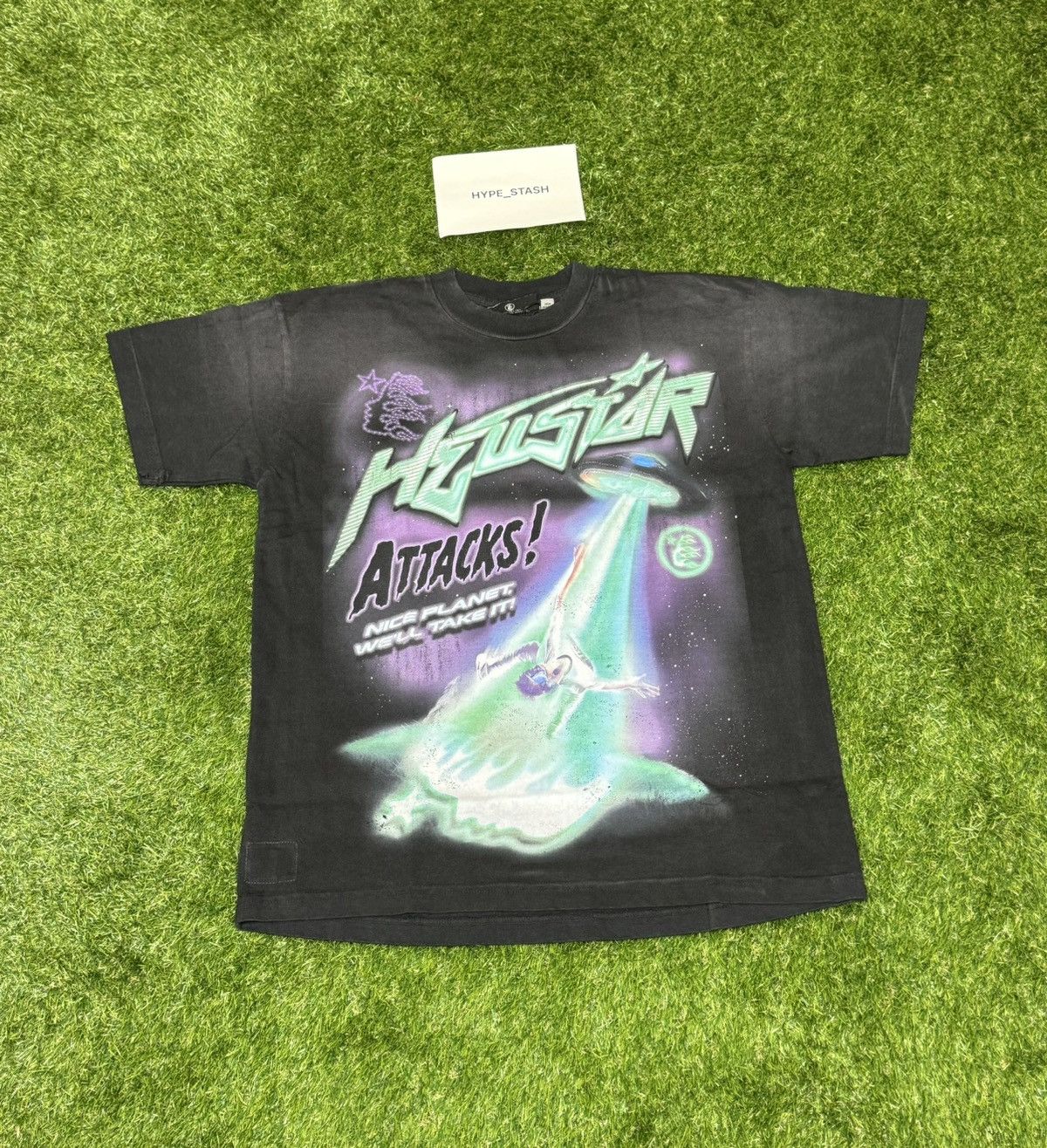 Image of Hellstar Attacks Tee in Black, Men's (Size XS)