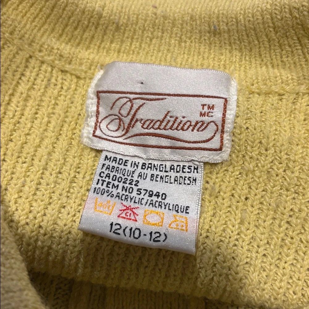 Vintage golden yellow vintage 90s 80s button up grandmacore cardigan Size L / US 10 / IT 46 - 7 Thumbnail