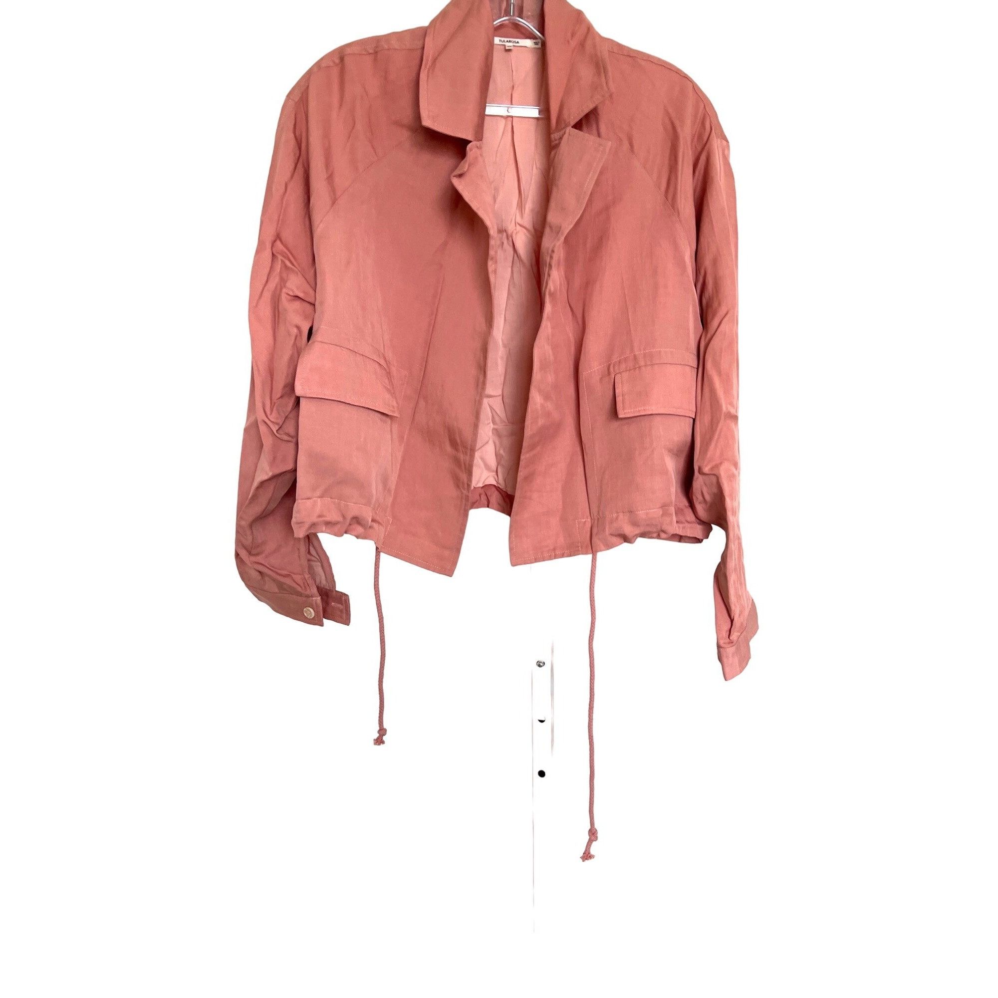 REVOLVE Tularosa Arya Pink Jacket Tencel & Linen Blend Size XS / US 0-2 / IT 36-38 - 7 Thumbnail