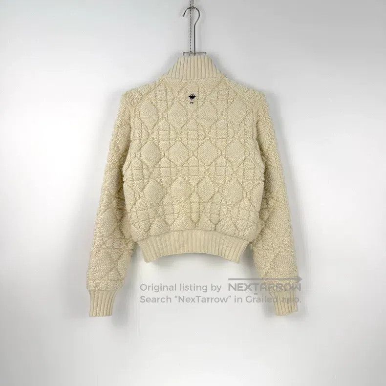 Dior Dior Beige plaid embroidered bee wool cardigan coat Size XS / US 0-2 / IT 36-38 - 4 Thumbnail