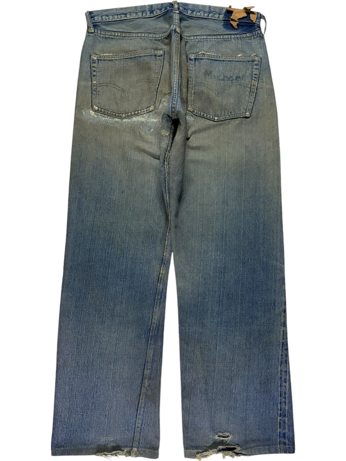 Levi's SICK VINTAGE 60s Levis 501 Big E Selvedge Jeans Button 16 Size US 33 - 3 Thumbnail