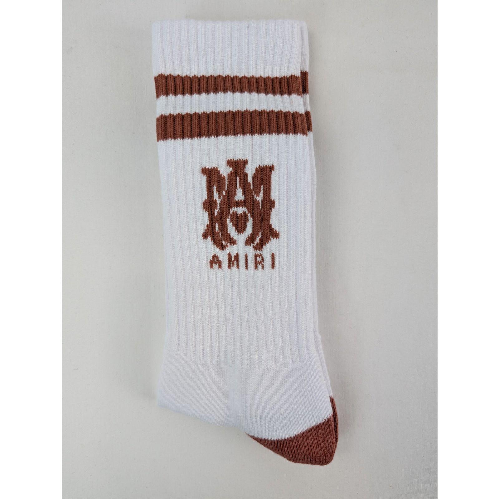 Amiri o1rshd1 Size: 41-42 / MA Stripe Socks in White / Cork Size ONE SIZE - 3 Thumbnail