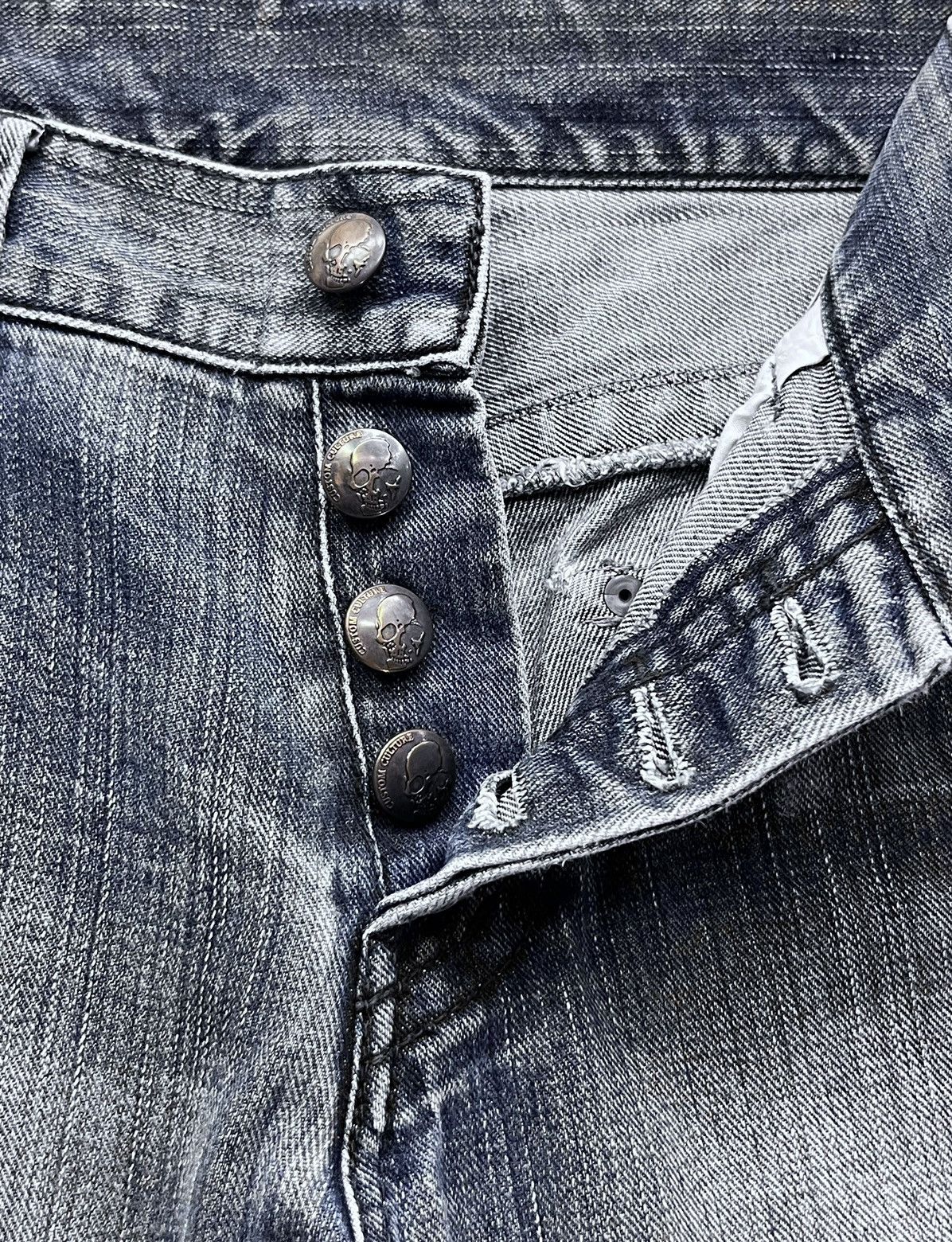 Seditionaries 💀Seditionaries Punk Skulls Embroidery Distressed Flare Size US 32 / EU 48 - 11 Thumbnail