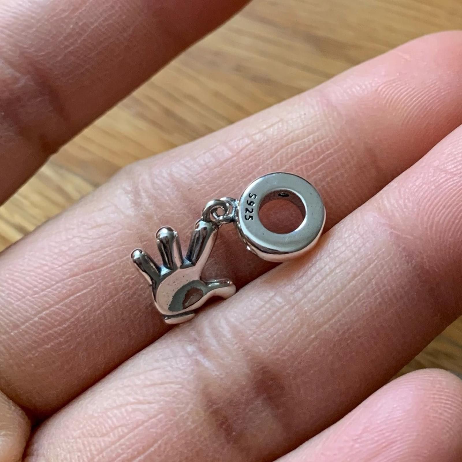 Other NWOT Mickey Mouse Glove Dangle Charm Sterling Silver 925 Size ONE SIZE - 7 Thumbnail