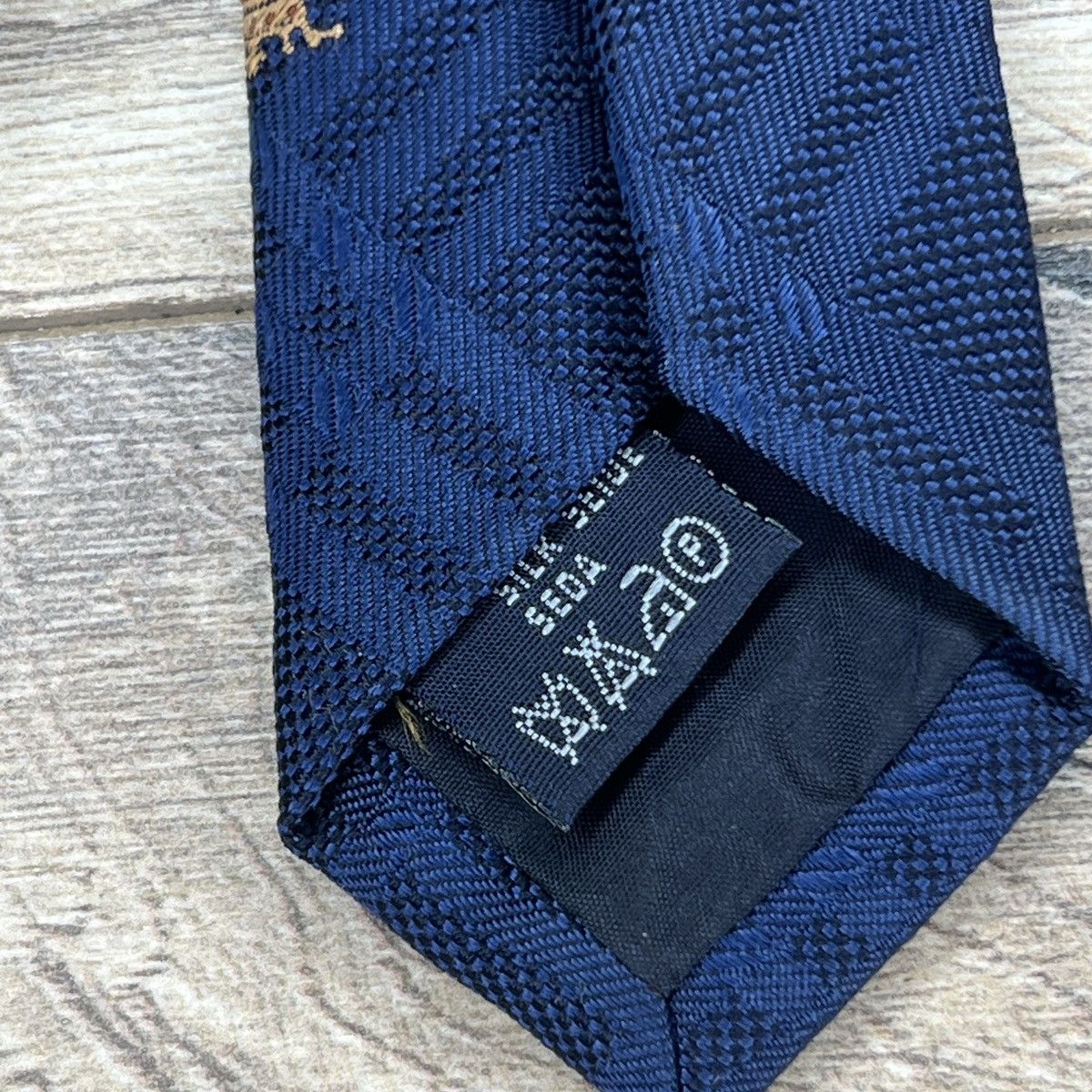 Burberry Vintage Burberry Silk Neck Ties Navy Nova Check Monogram Size ONE SIZE - 5 Thumbnail