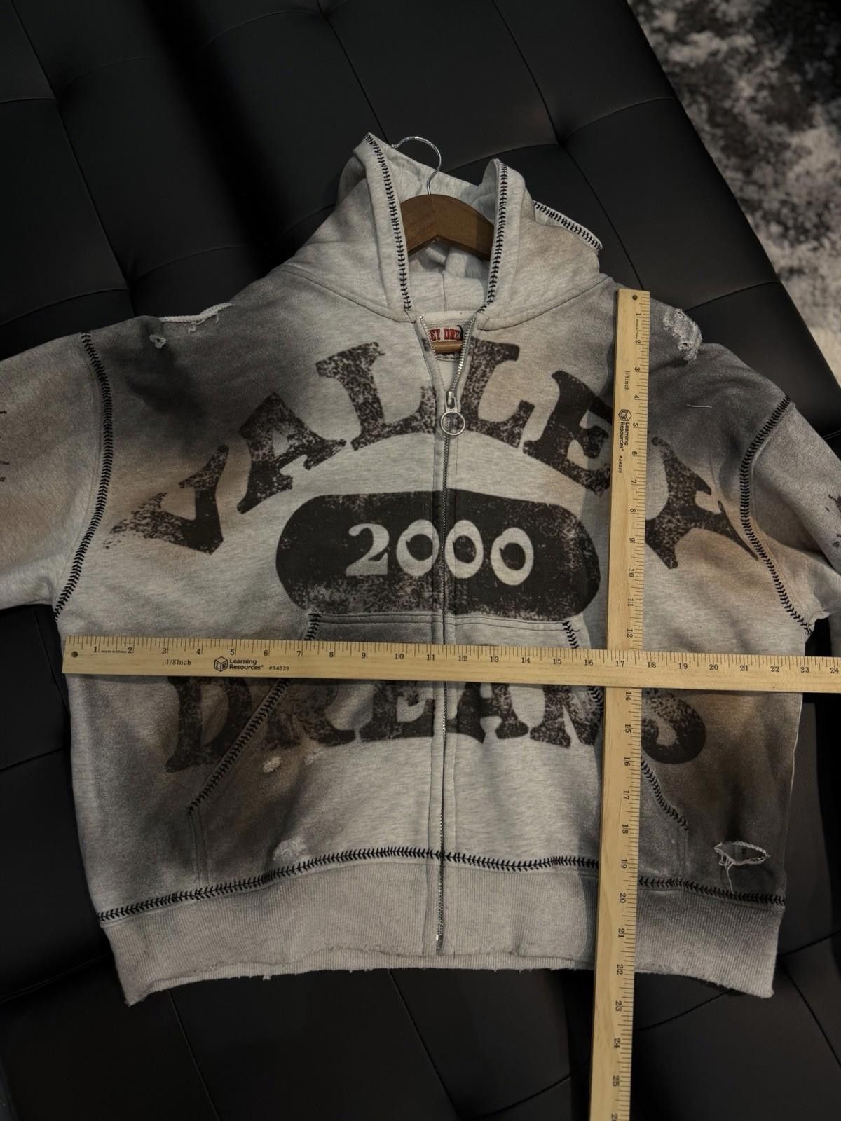 Vale Size S -Vale Zip Up Hoodie Authentic Valley White Messy Look Size US S / EU 44-46 / 1 - 5 Thumbnail