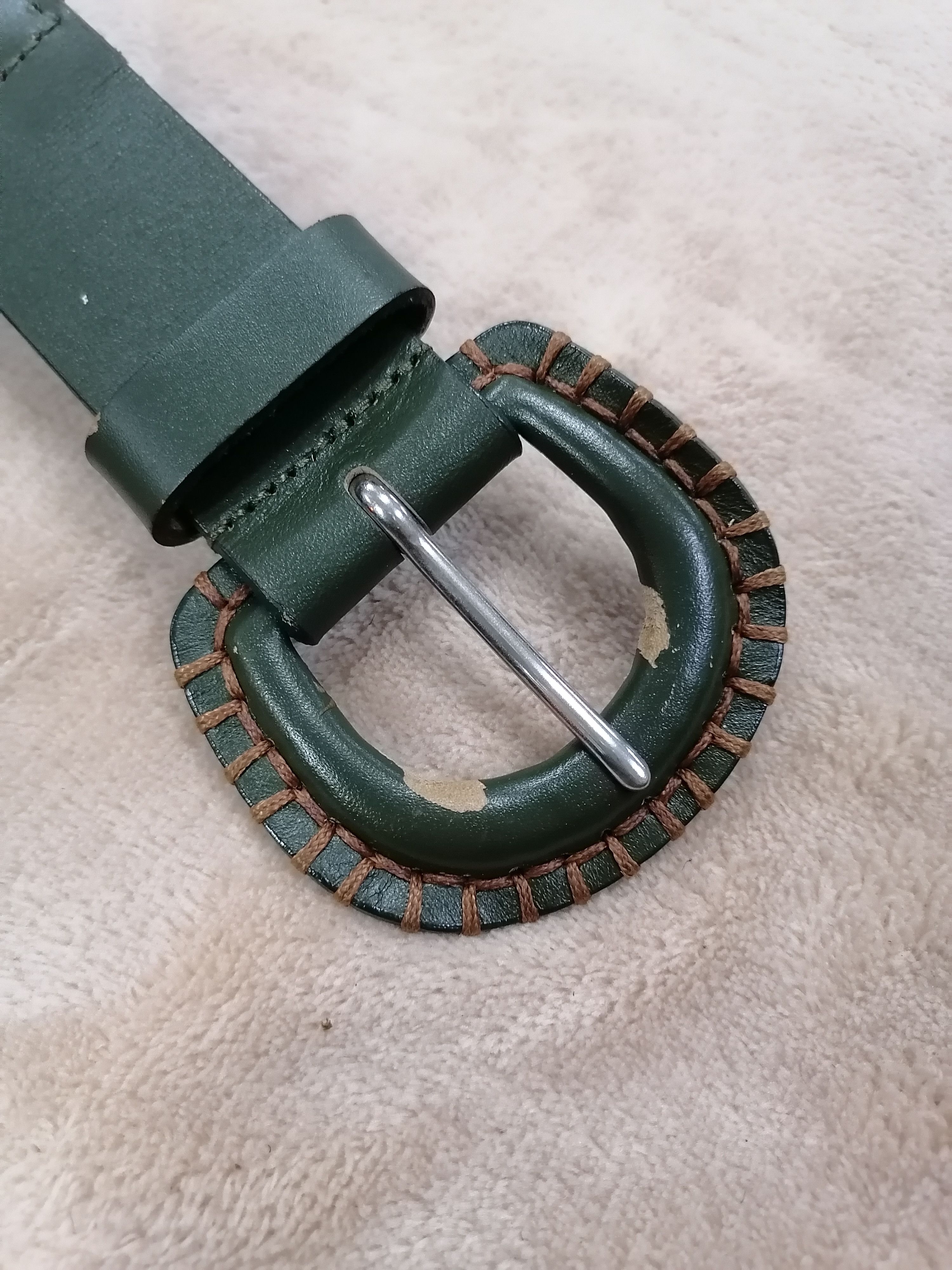 Designer × Leather × Vivienne Westwood Vivienne Westwood Green Leather Belt Size ONE SIZE - 2 Thumbnail