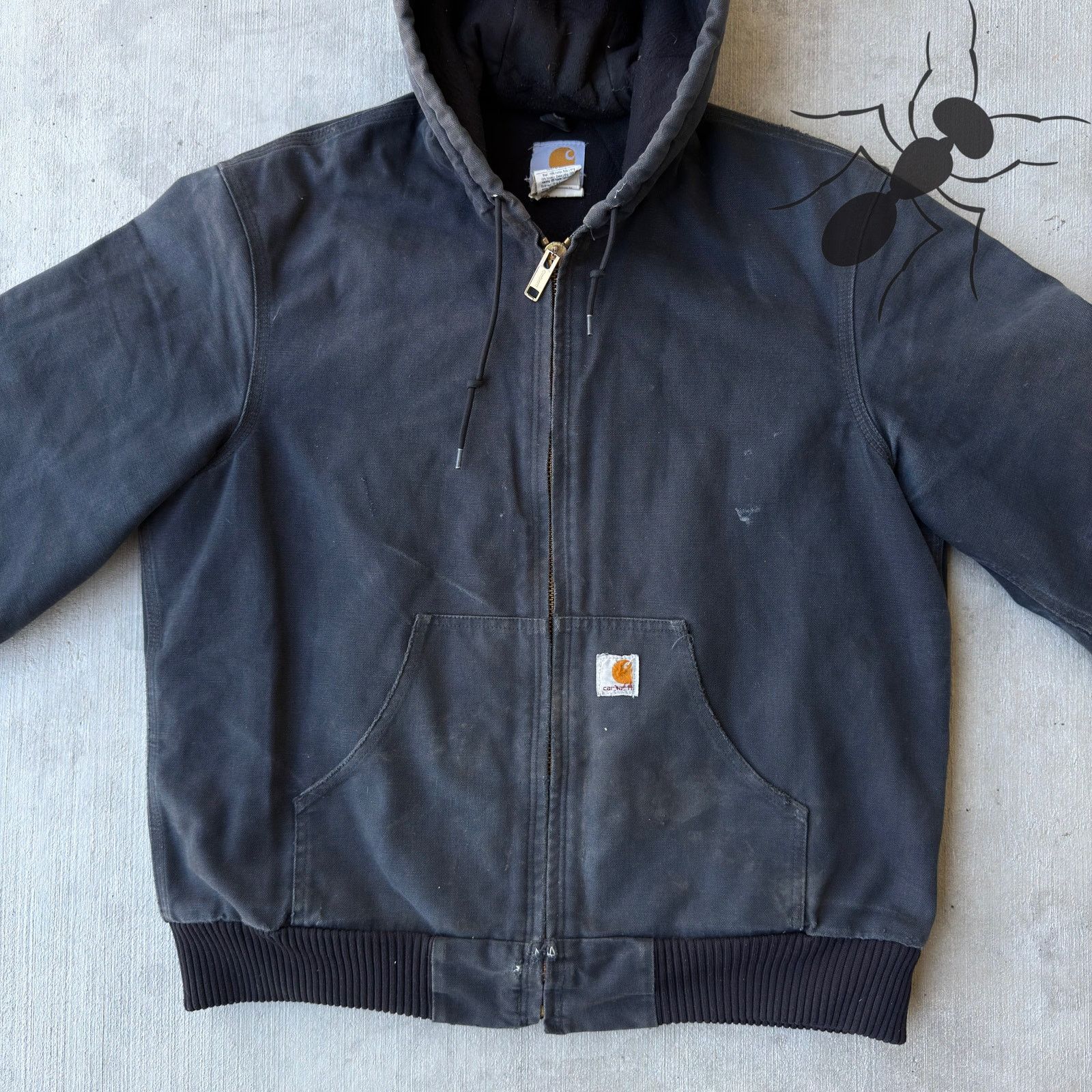 Carhartt × Vintage Carhartt J140 black hooded work wear jacket Size US M / EU 48-50 / 2 - 3 Thumbnail