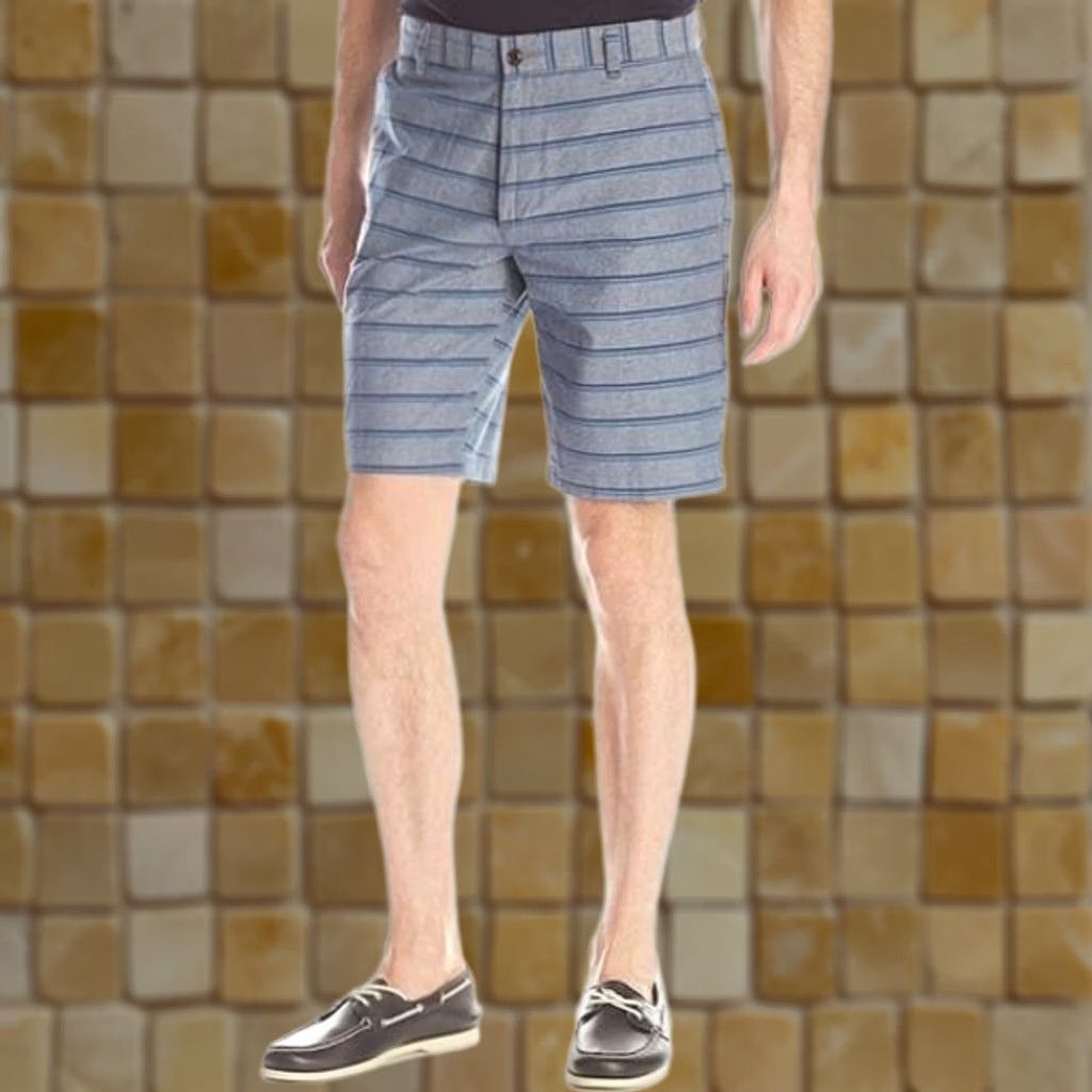 Dockers DOCKERS Shorts Flat Front Striped Blue New Mens Casual Shorts 40 Blue - Mens Dockers Flat Front Short, Striped, Casual, 40, Blue Size US 40 / EU 56 - 1 Preview
