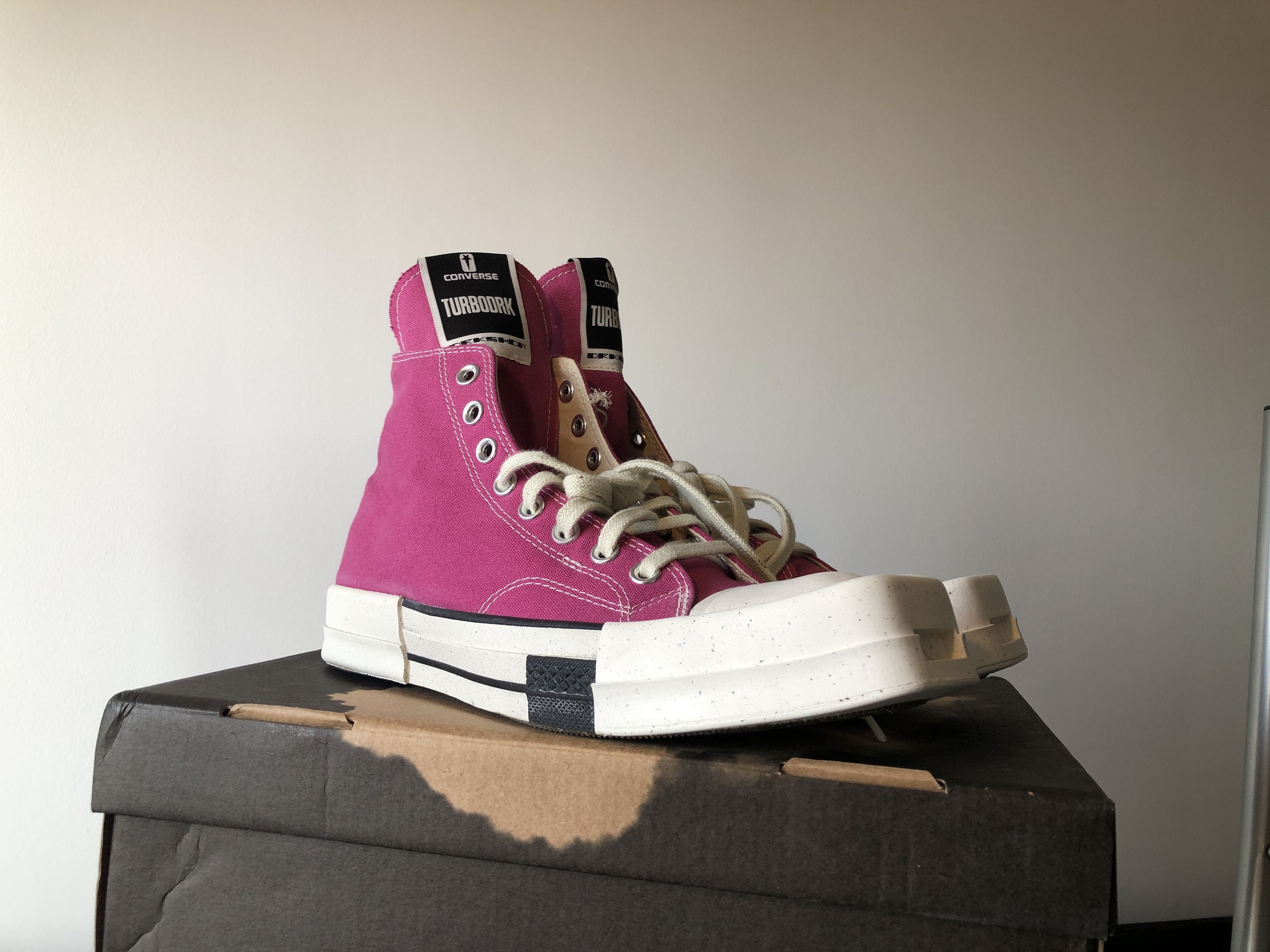 Rick Owens Drkshdw converse x drkshdw turbodrk Size US 10 / EU 43 - 3 Thumbnail