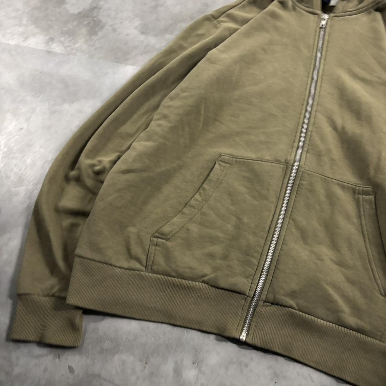 Vintage Crazy Vintage Y2K/2000s Olive Green Earth Tone Blank Essential Zip Hoodie! Size XL Size US XL / EU 56 / 4 - 3 Thumbnail