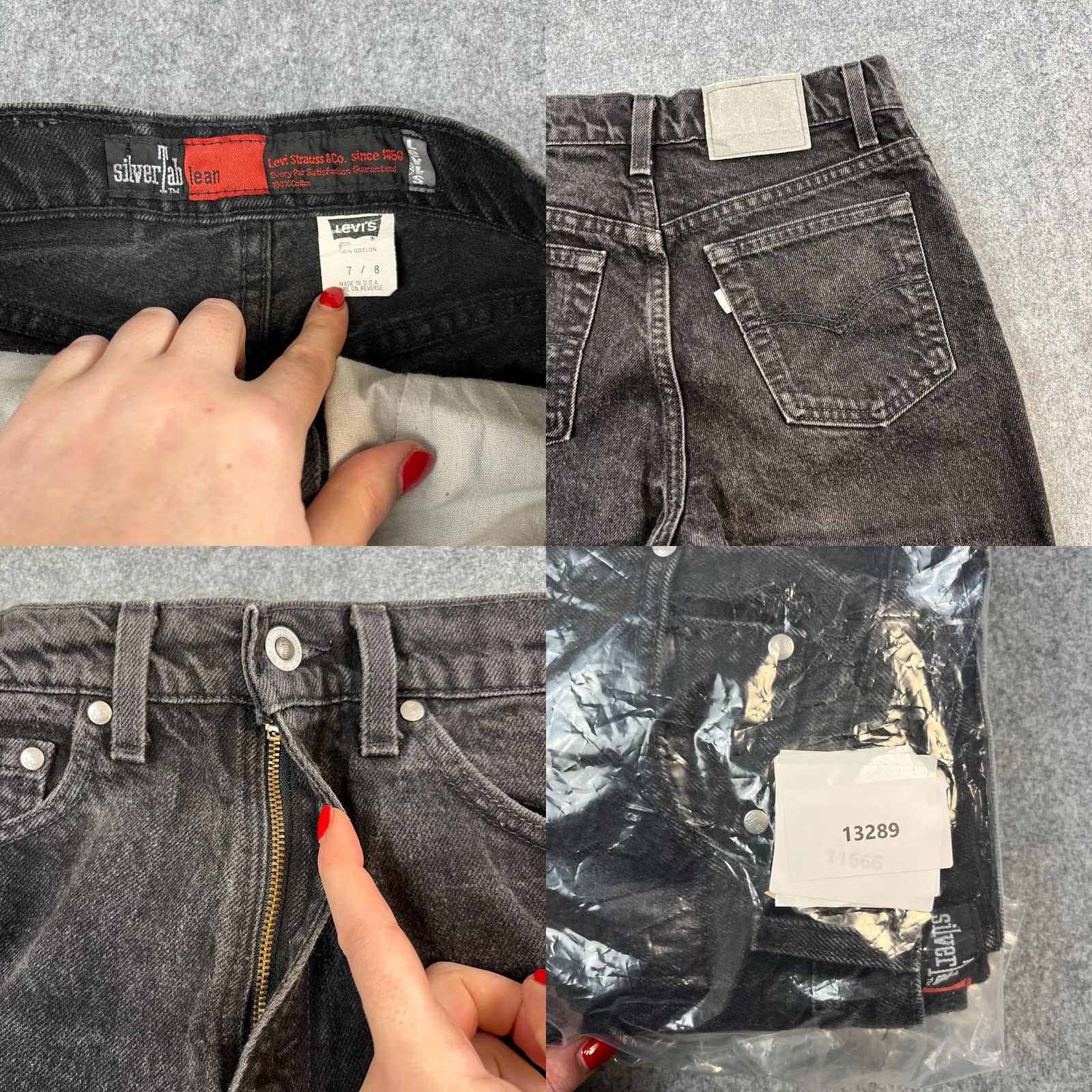 Levi's VINTAGE Levi's Slim High Waist Jeans Womens 8 Black Silent Silvertab 27 30 UK USA Denim 5-Pocket Cap Size 30" / US 8 / IT 44 - 8 Thumbnail